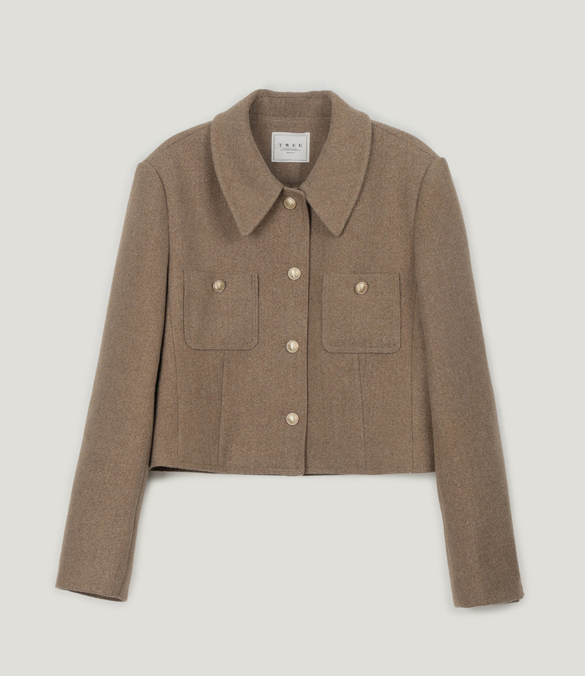 [TWEE] Linb Pocket Button Crop Jacket