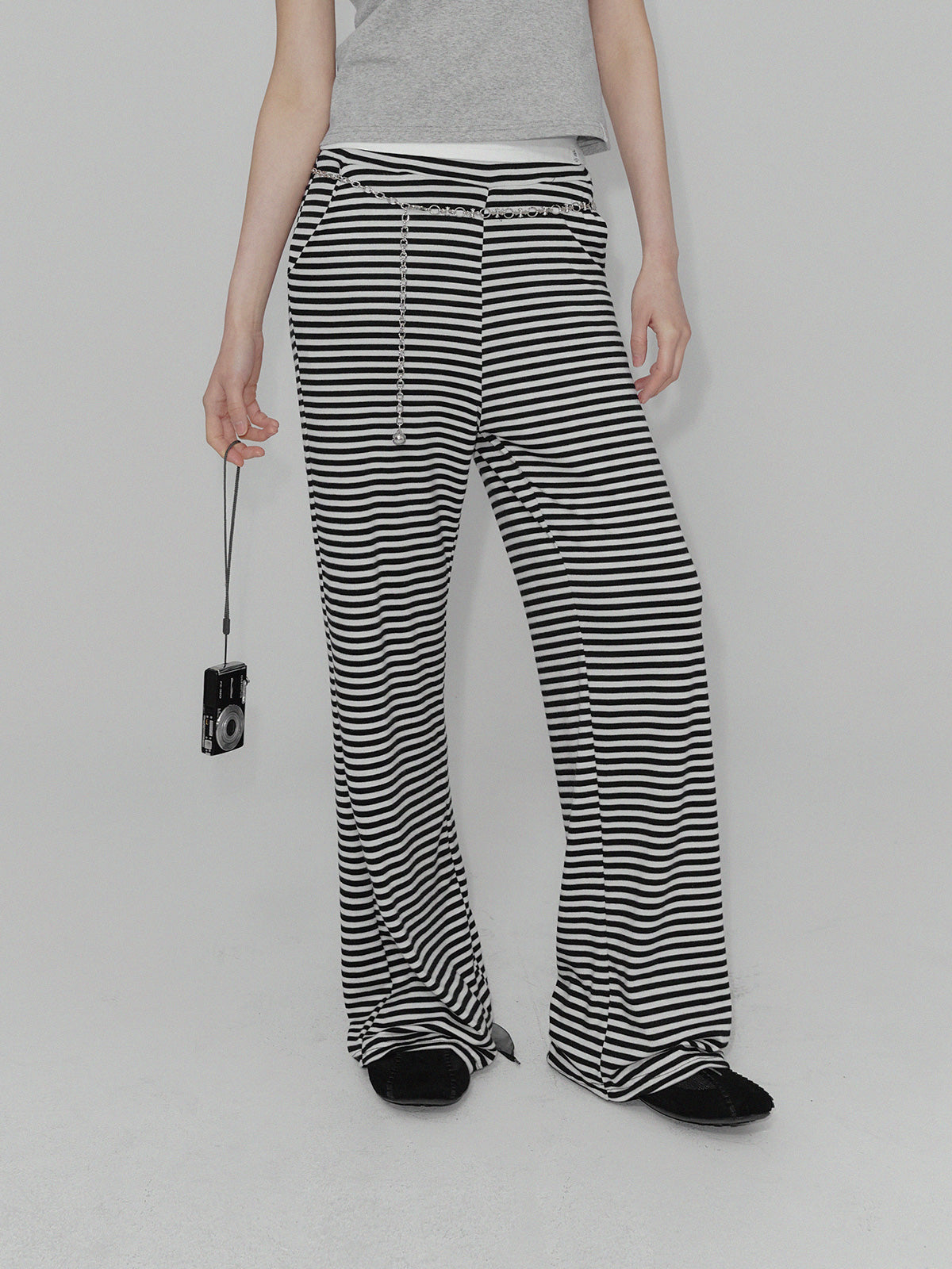 [TWEE] Dult Stripe Banded Bootcut Long Pants