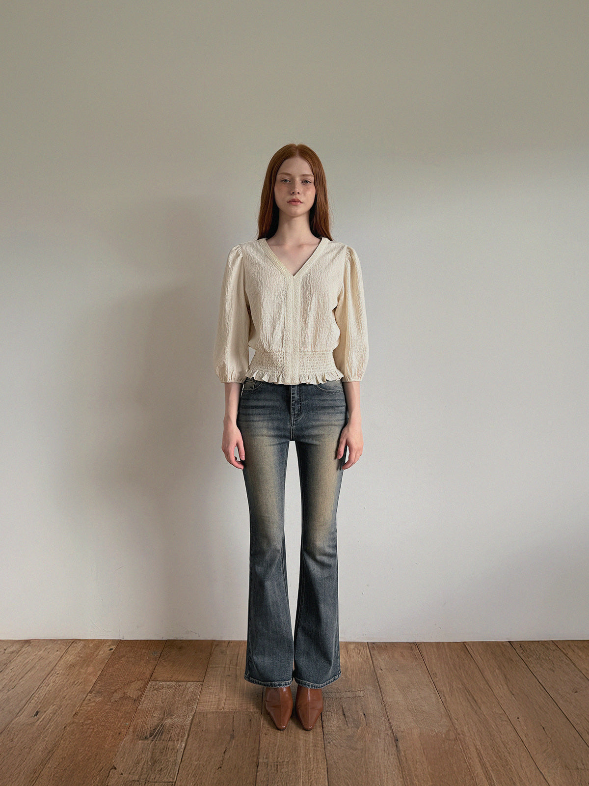 [TWEE] Berit Smocked Wrinkle Blouse