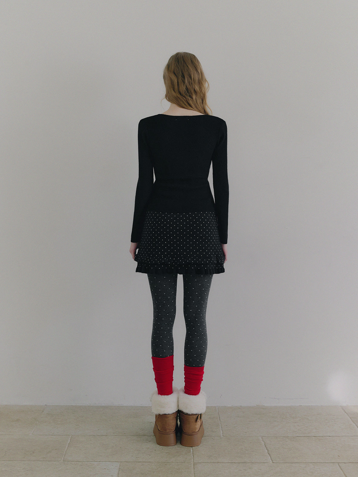 [TWEE]Top bolero in maglia con nastro Conte