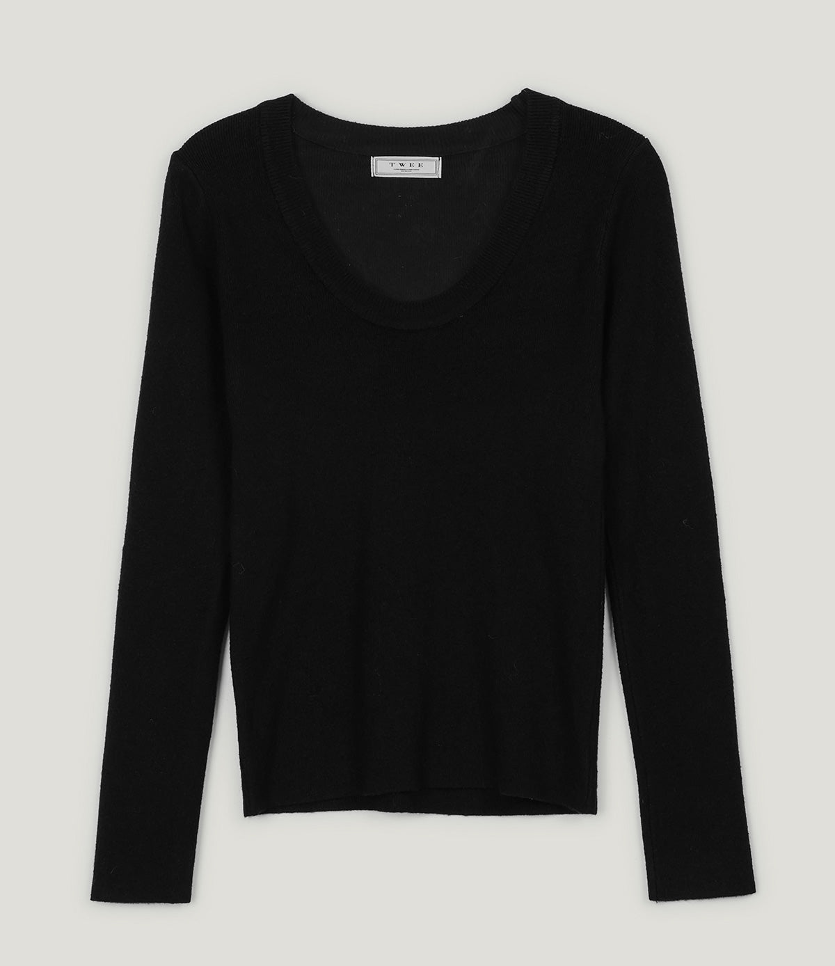 [TWEE] Tion Basic U-Ausschnitt Langarm Strick