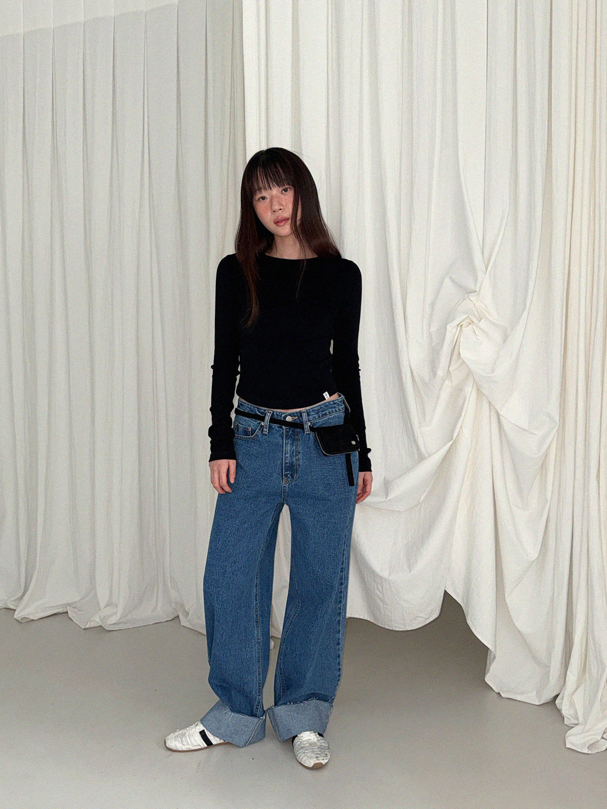 [TWEE ] Steel round-neck long-sleeve T-shirt