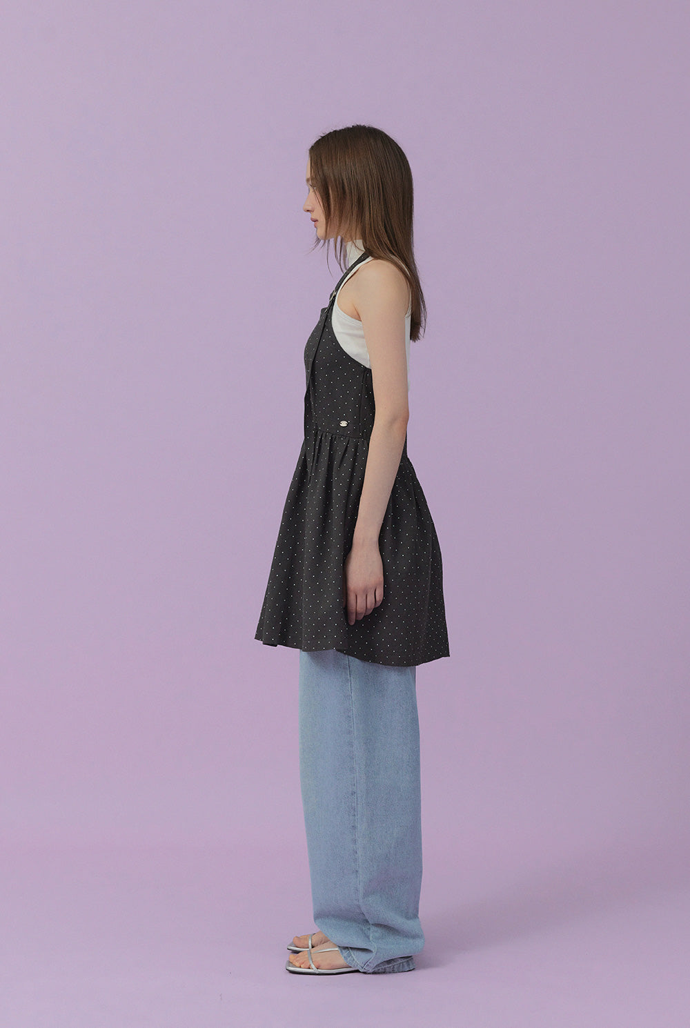 [TWEE] Nisbin Mini Dot Halter Neck Dress