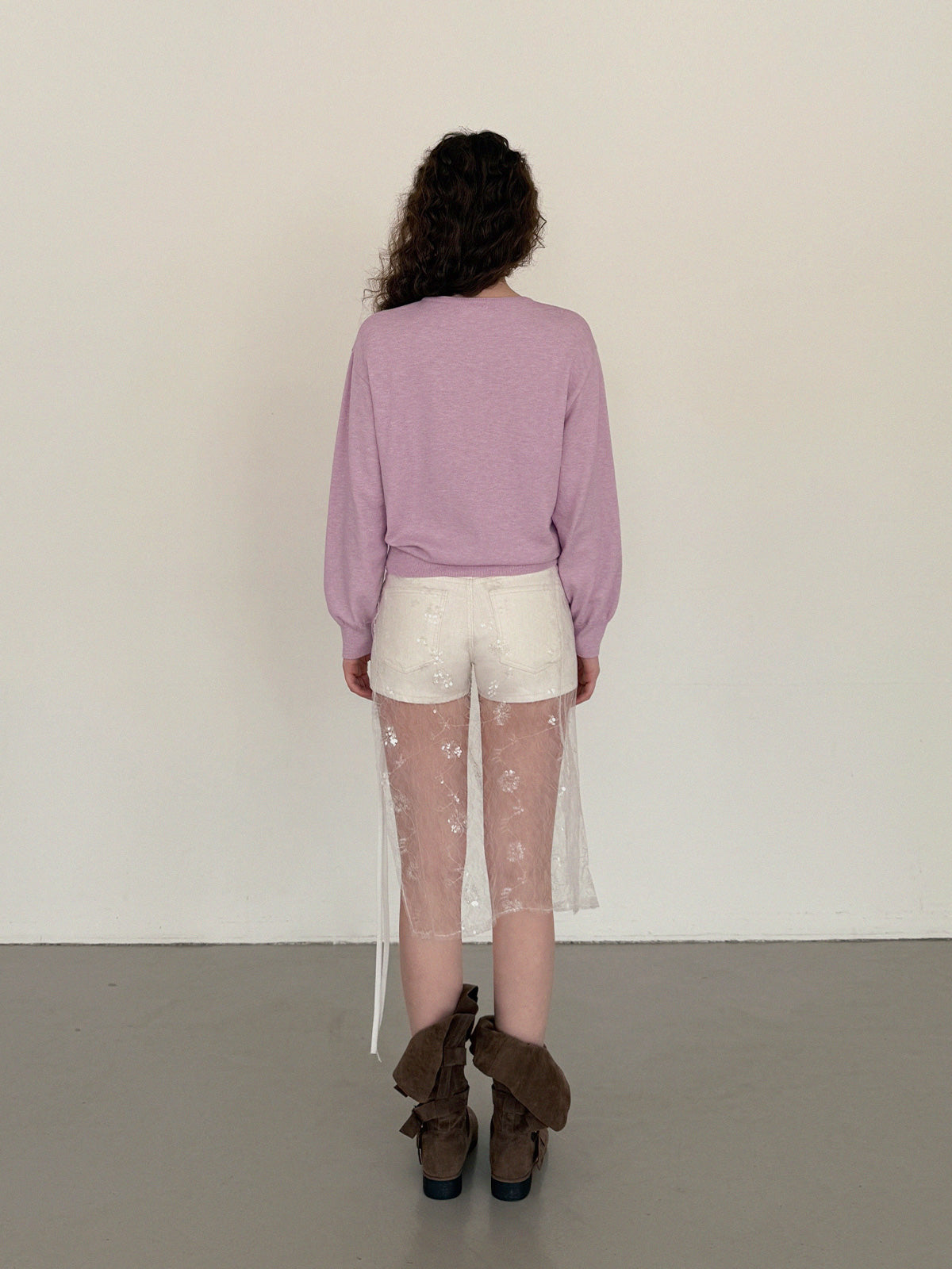 [TWEE] Dallen V-Neck Loose Fit Long Sleeve Knit