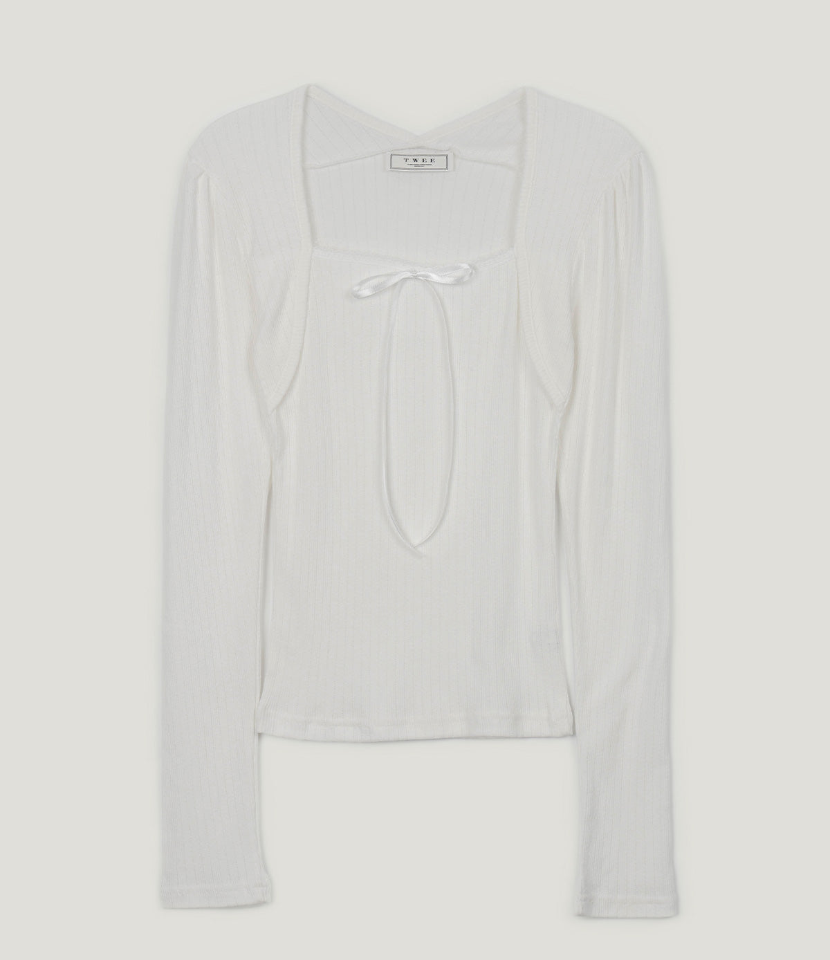 [TWEE] Colson 波蕾若系带蕾丝长袖T恤