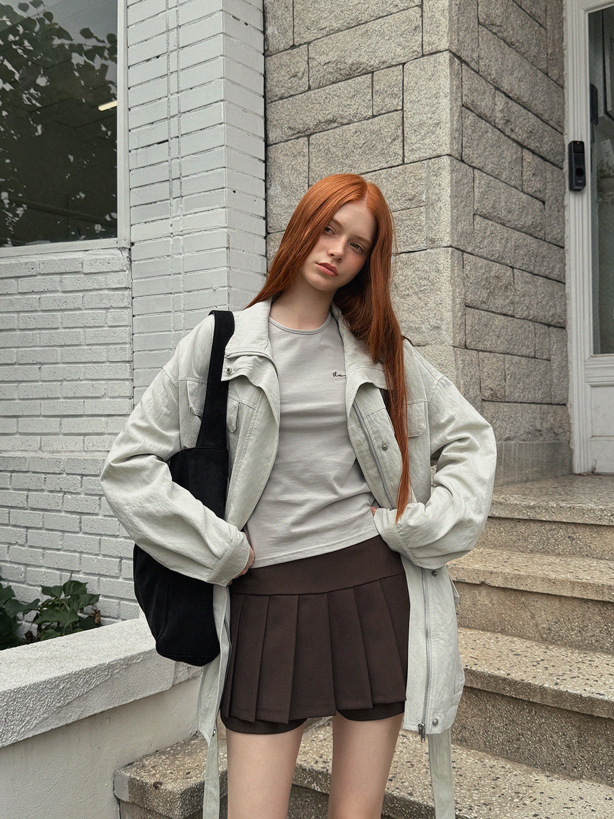 [TWEE] Kael Pocket Half Jumper (Strap Set)