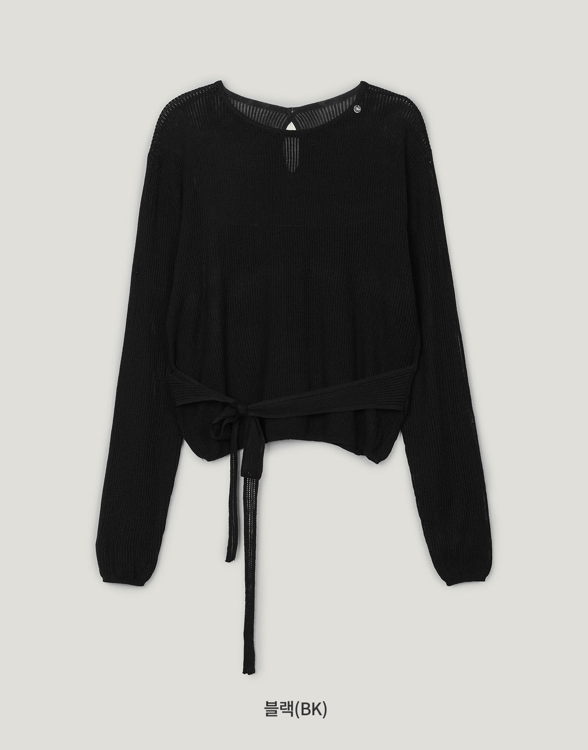 [TWEE ]Tuna eyelet strap long-sleeve knit
