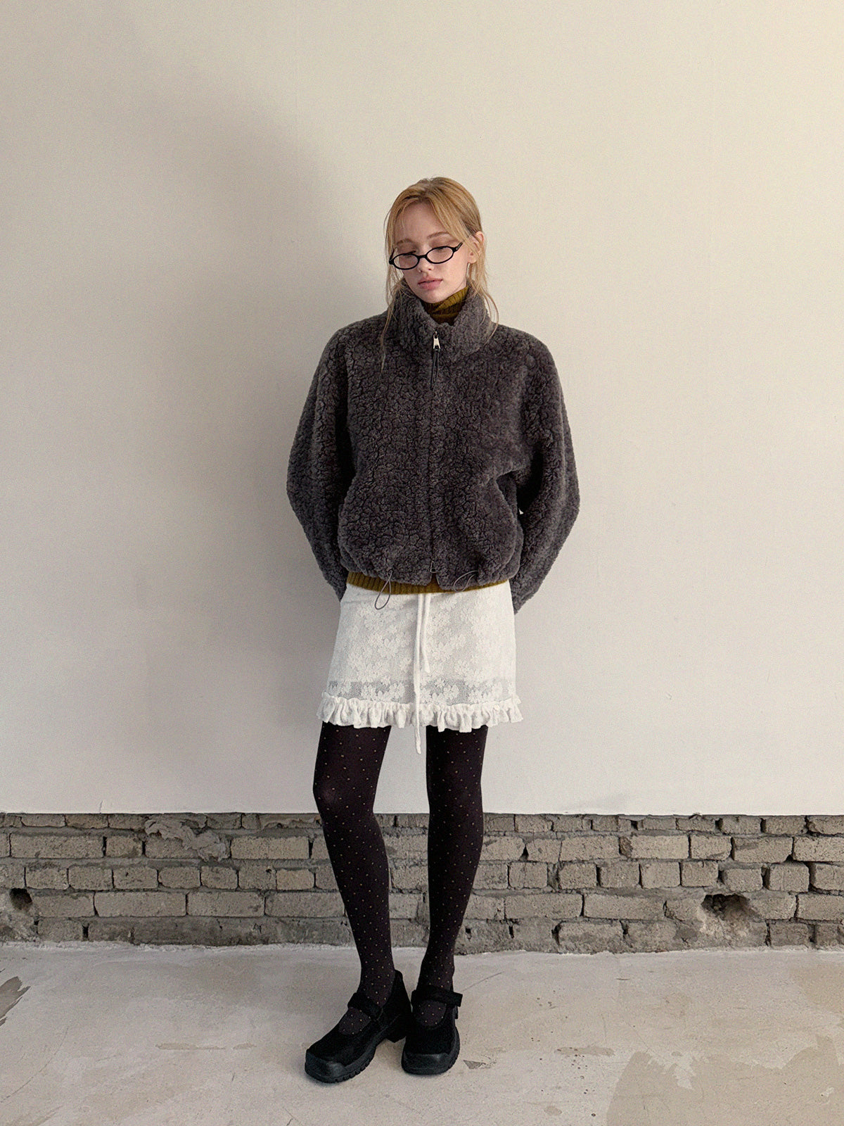 [TWEE] イロン ハイネック ソフトフリース ジャンパー