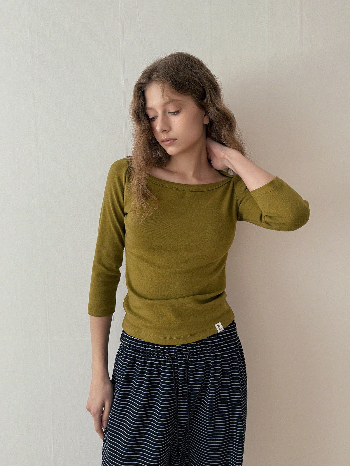 [TWEE] Gren Stripe Banding Long Pants