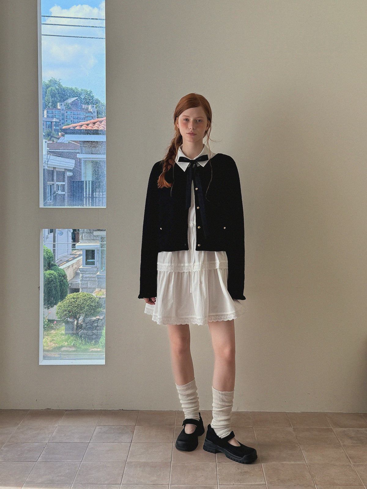 [TWEE] Fobid Tiered Shirt Mini Dress