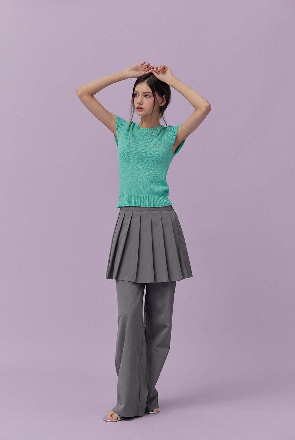 [TWEE] Bethel Pleats Layered Long Pants