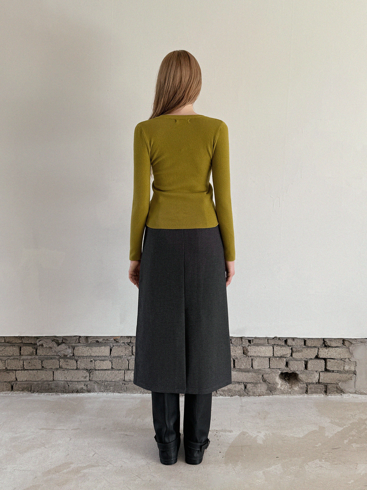 [TWEE] Tion Basic U-Ausschnitt Langarm Strick