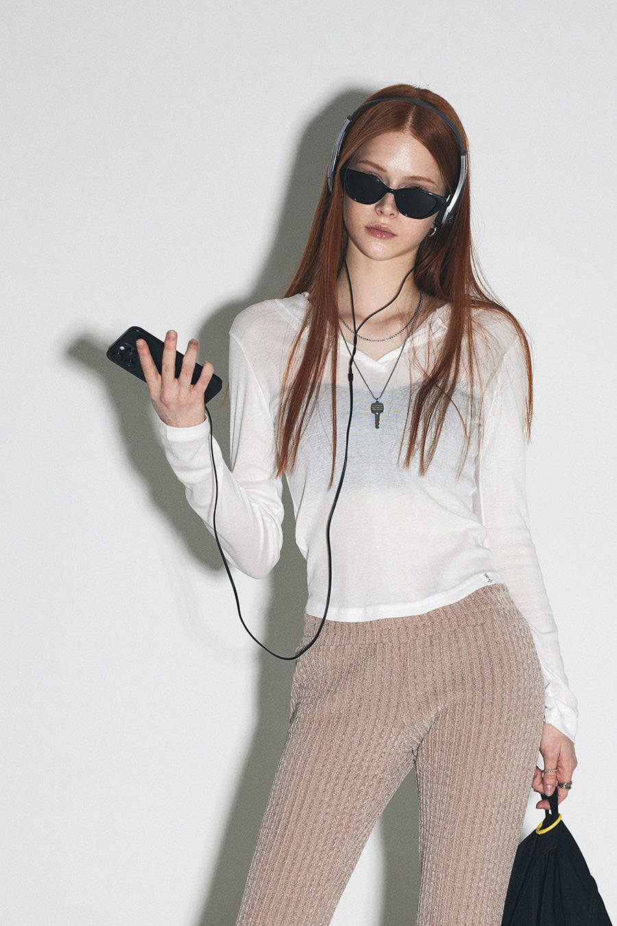 [TWEE] Riena Hood Button T-Shirt