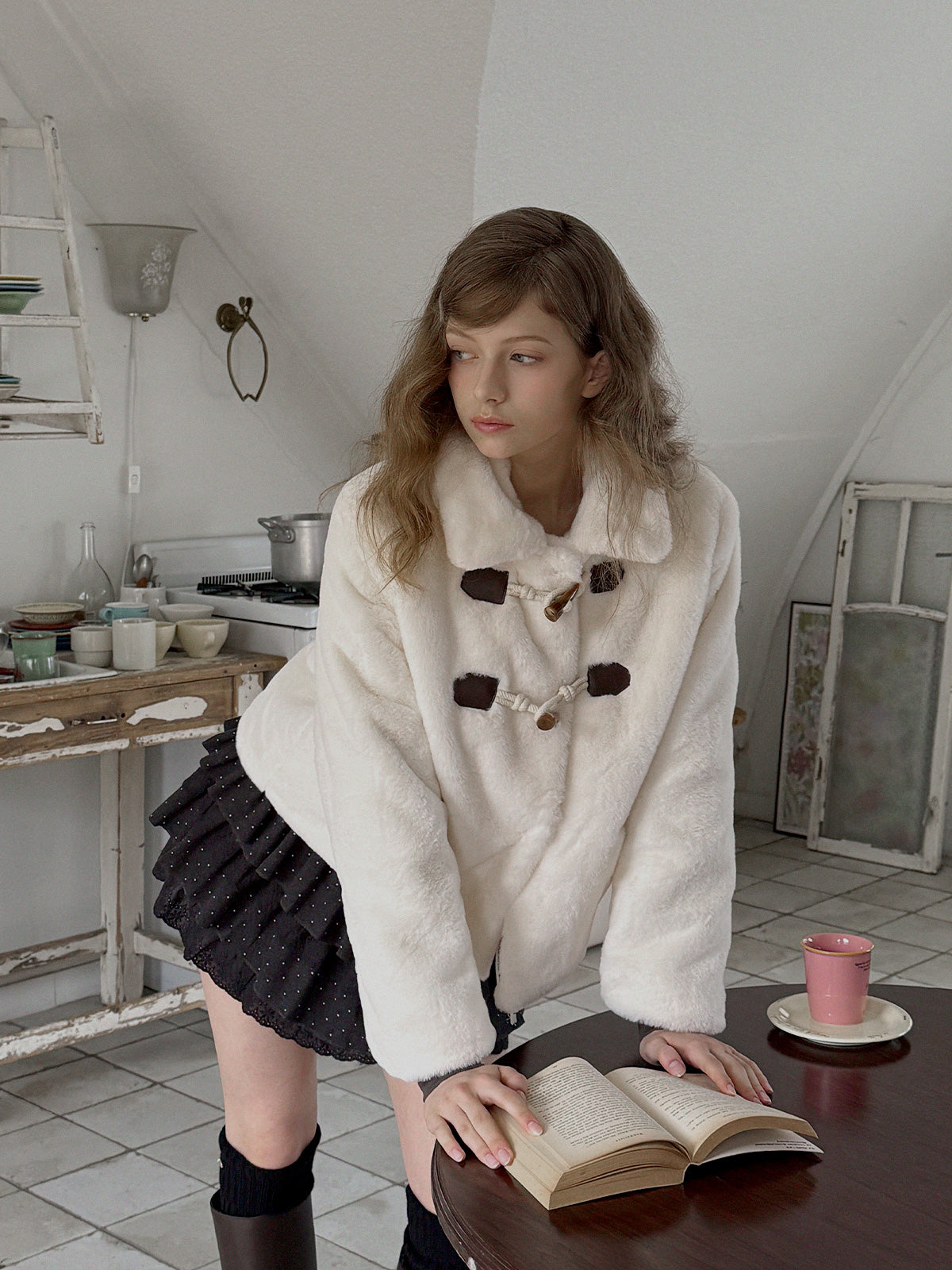 [TWEE] Kido Dot Tiered Mini Skirt