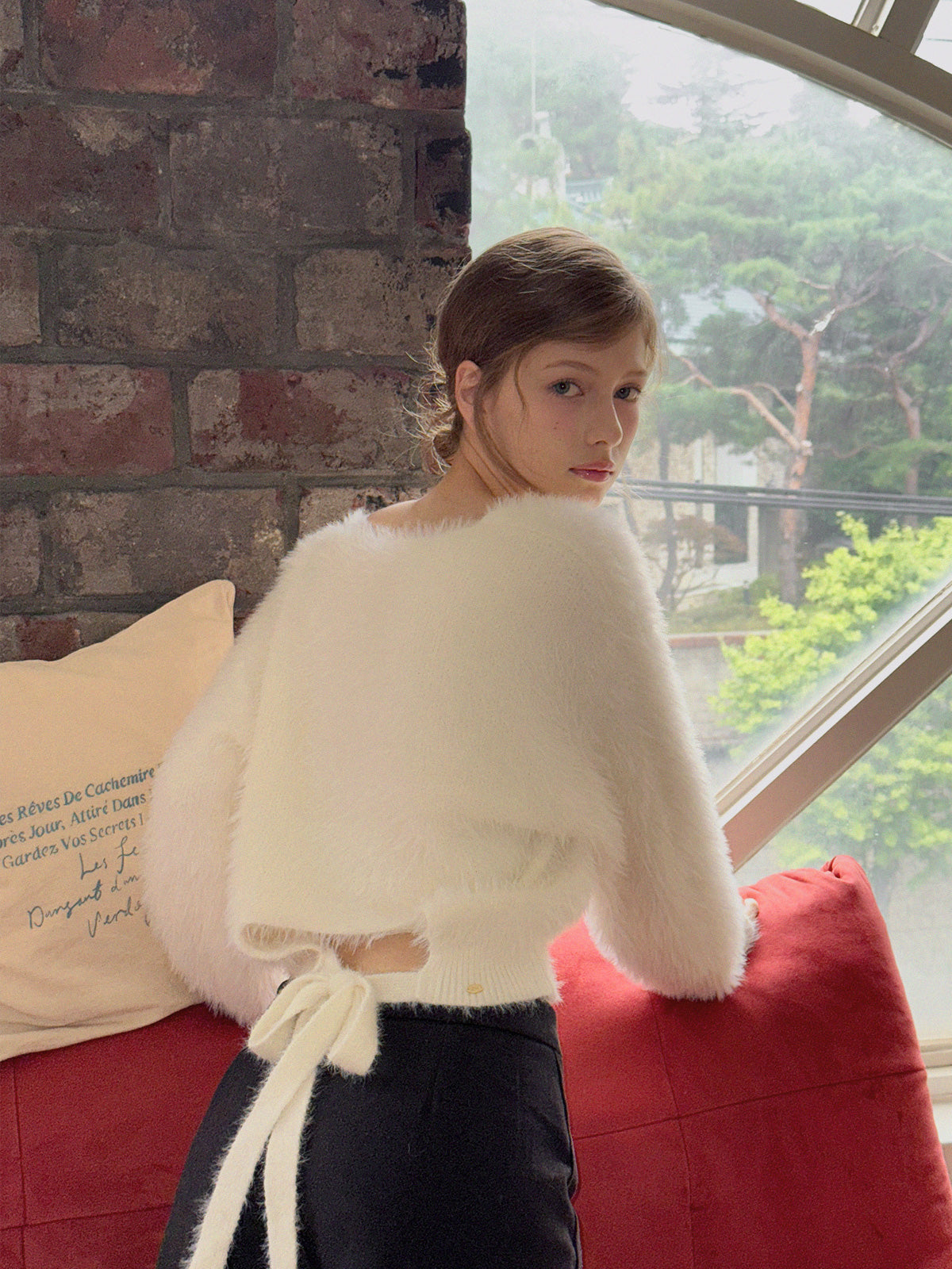 [TWEE] Áo Len Dệt Kim Dây Lưng Hollen