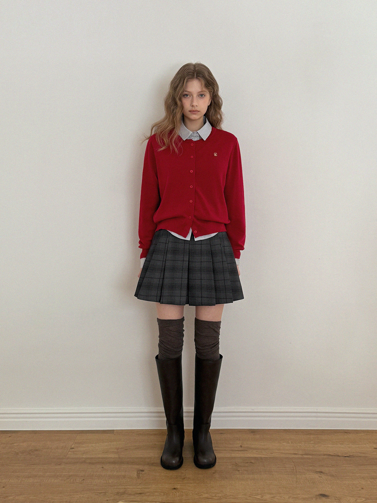 [TWEE] Ringard Knit Sleeveless Top & Cardigan Set