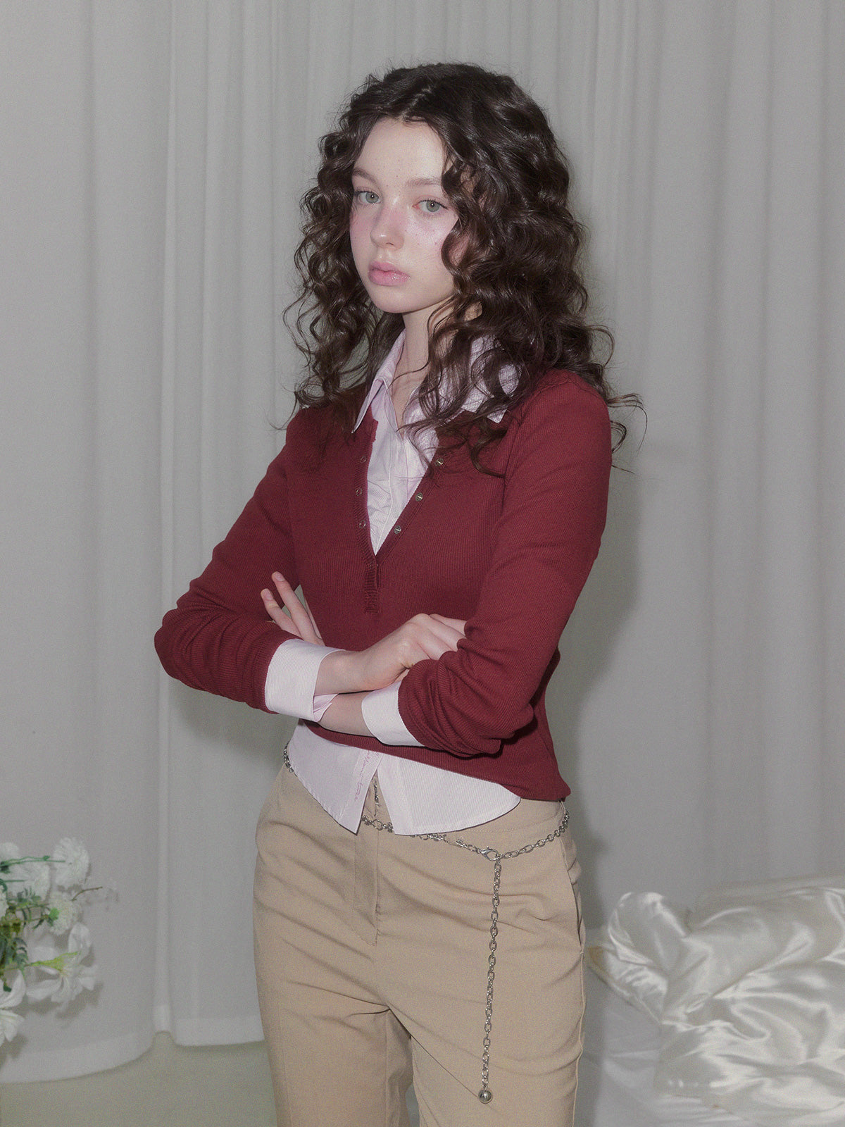 [TWEE] Etem Snap Button Long Sleeve Tee