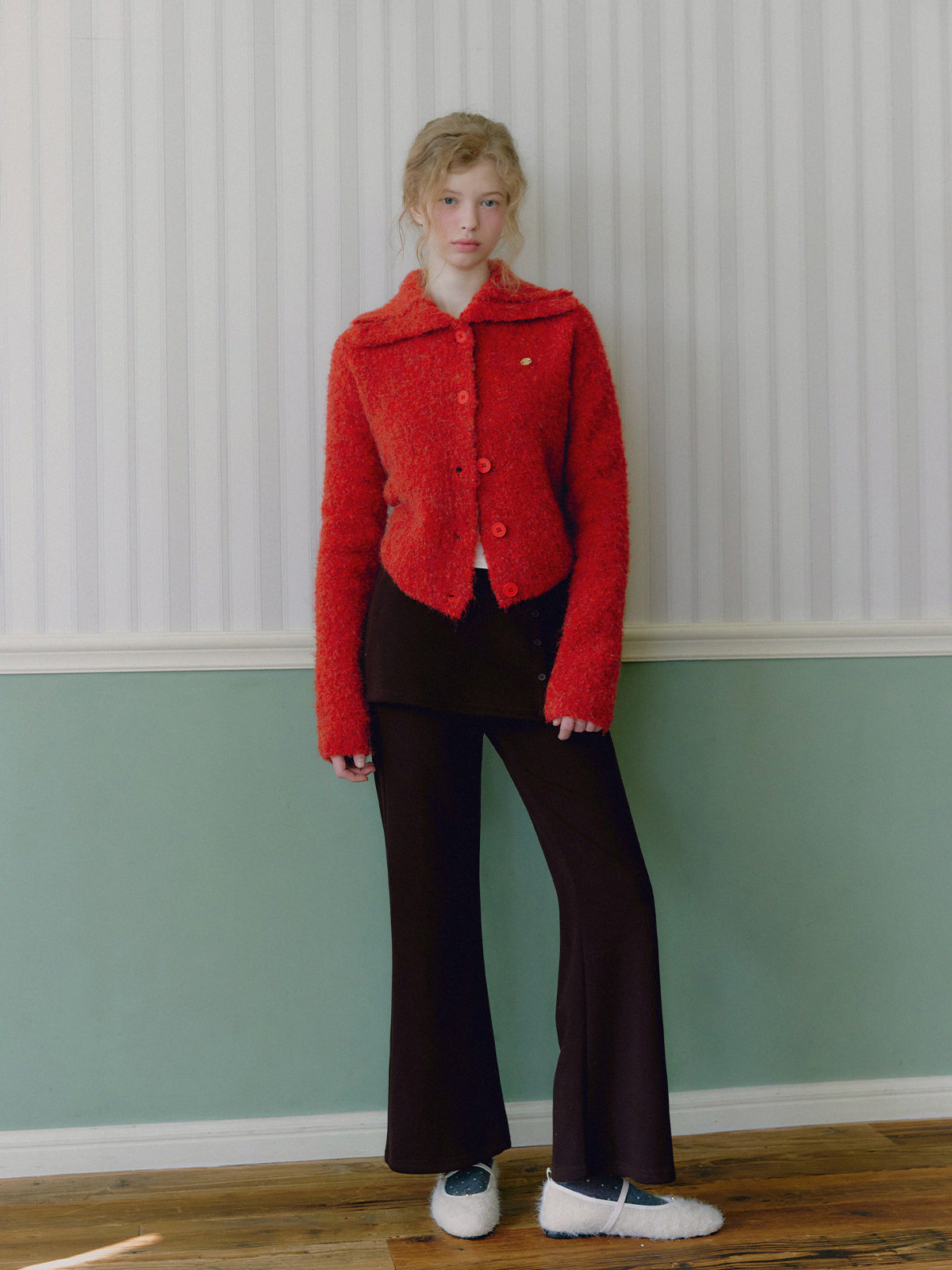 [TWEE] TONES 레이어드 랩 스커트 롱 팬츠