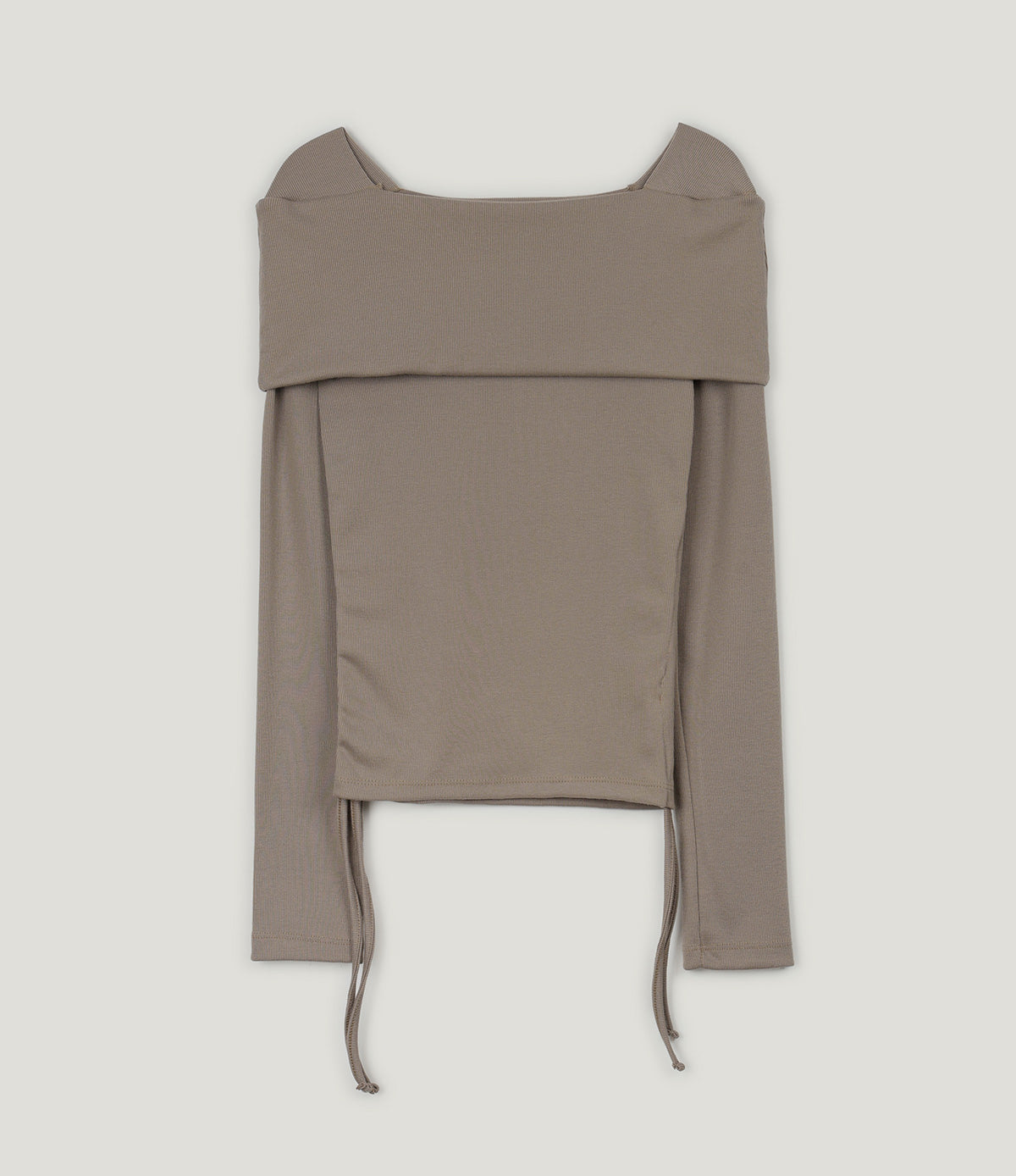 [TWEE] Dwin 2-Way Drape Strap Long Sleeve Tee
