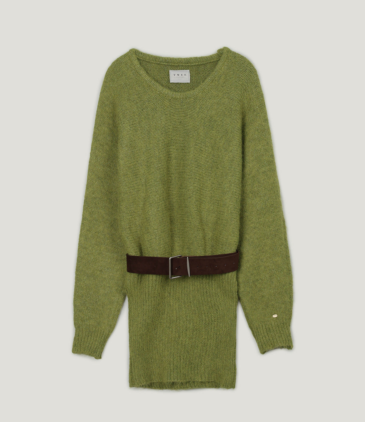 [TWEE] Rein Loose-Fit Knit Dress (Belt Set)