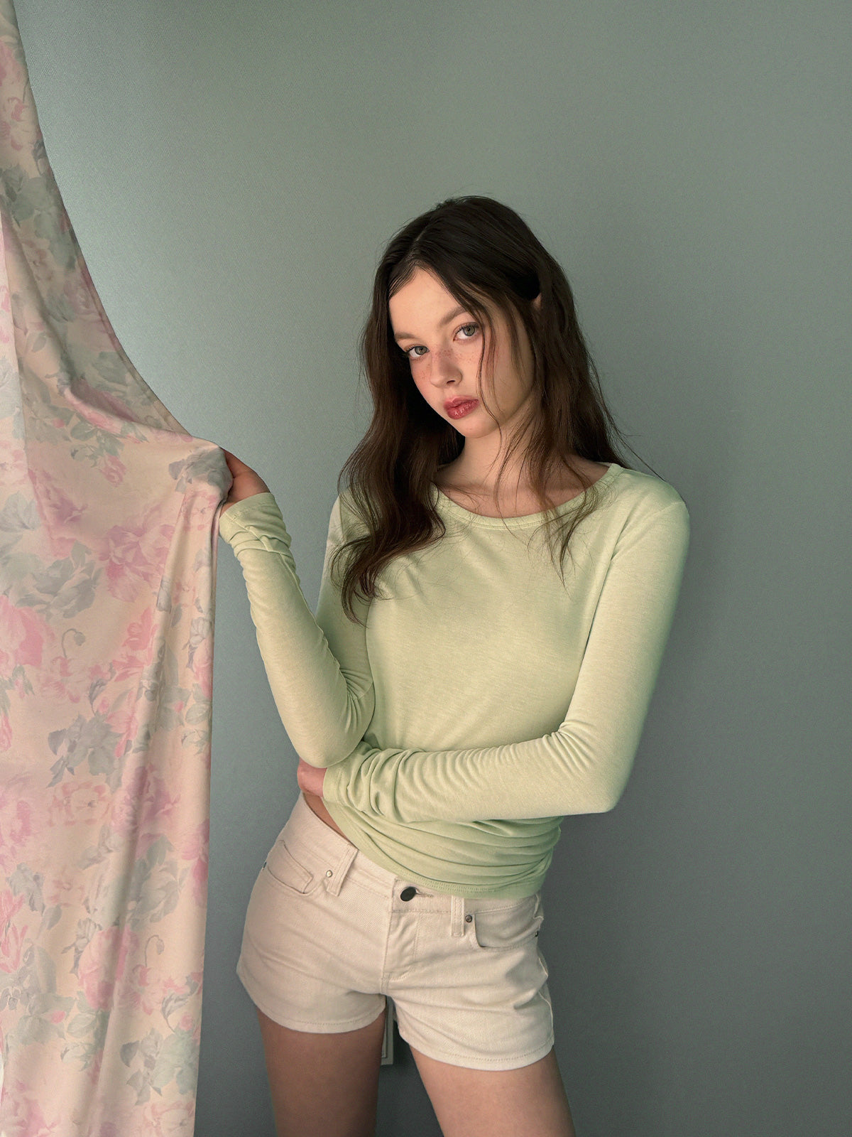 [TWEE] Lux Basic Color Long Sleeve Tee