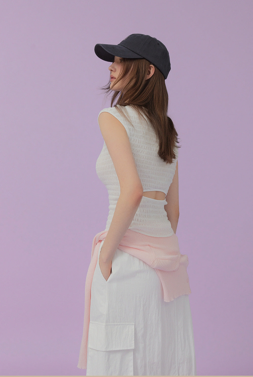 [TWEE] T-shirt plissettata Morini con spacco posteriore