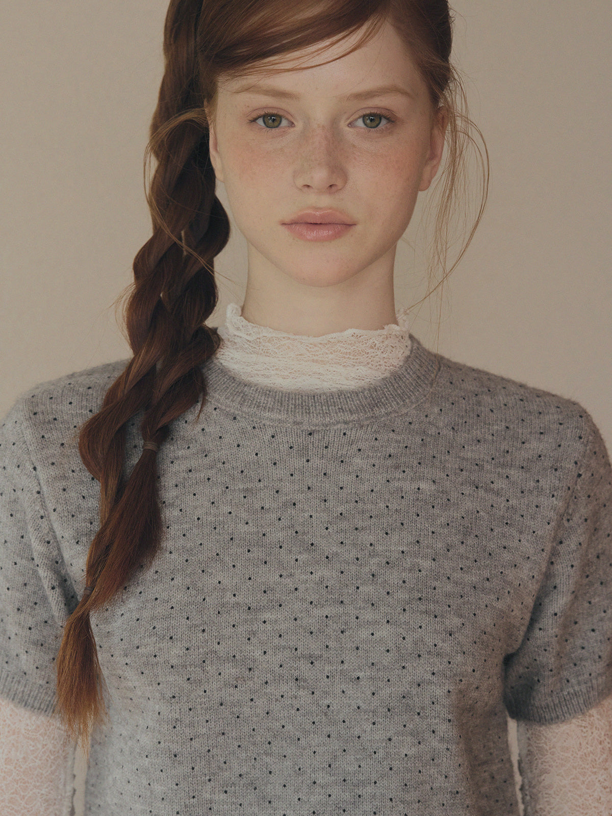 TWEE[] Flood Dot Short-Sleeve Knit