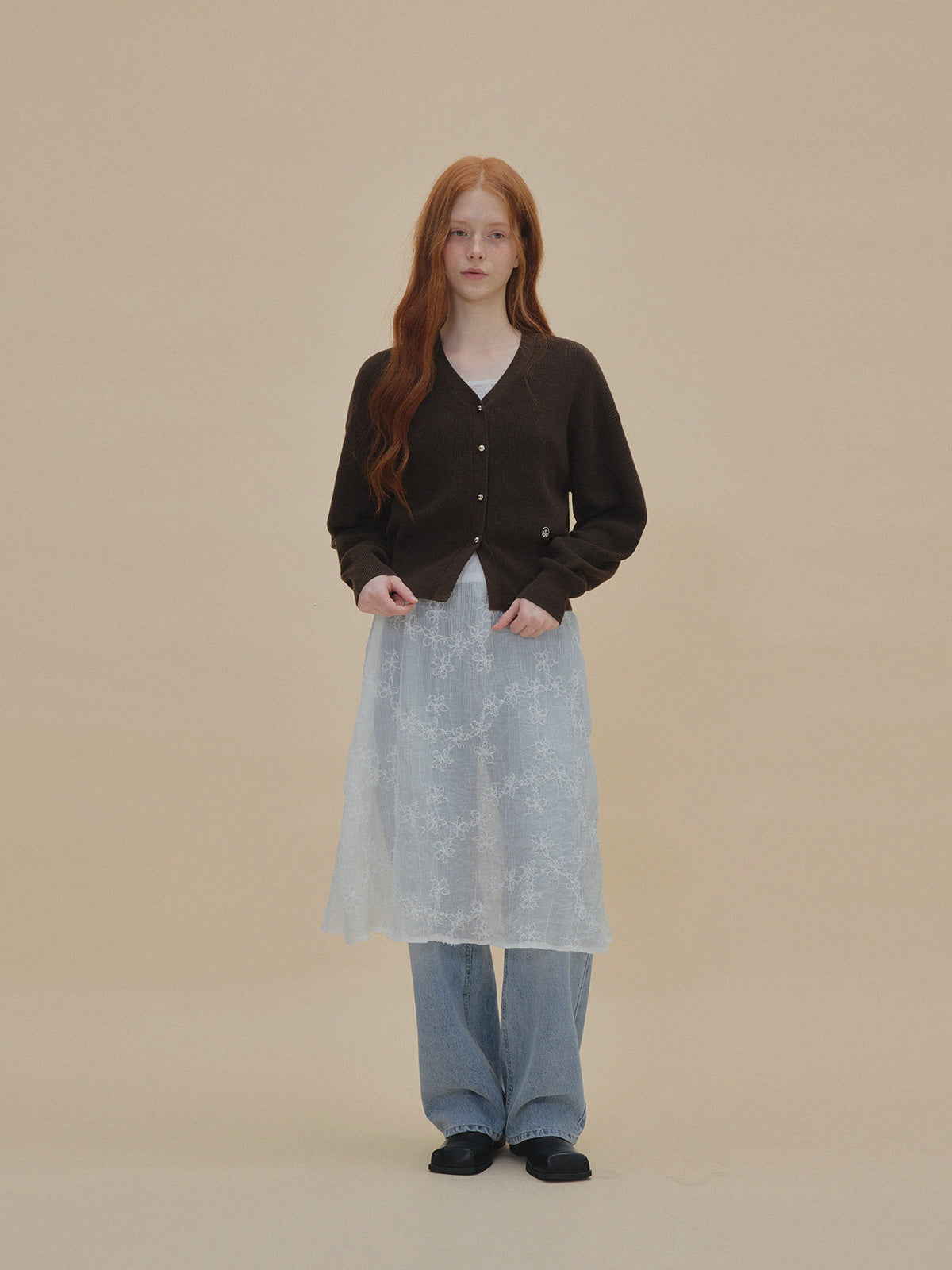 [TWEE] Pichu Puff V-Ausschnitt Cardigan