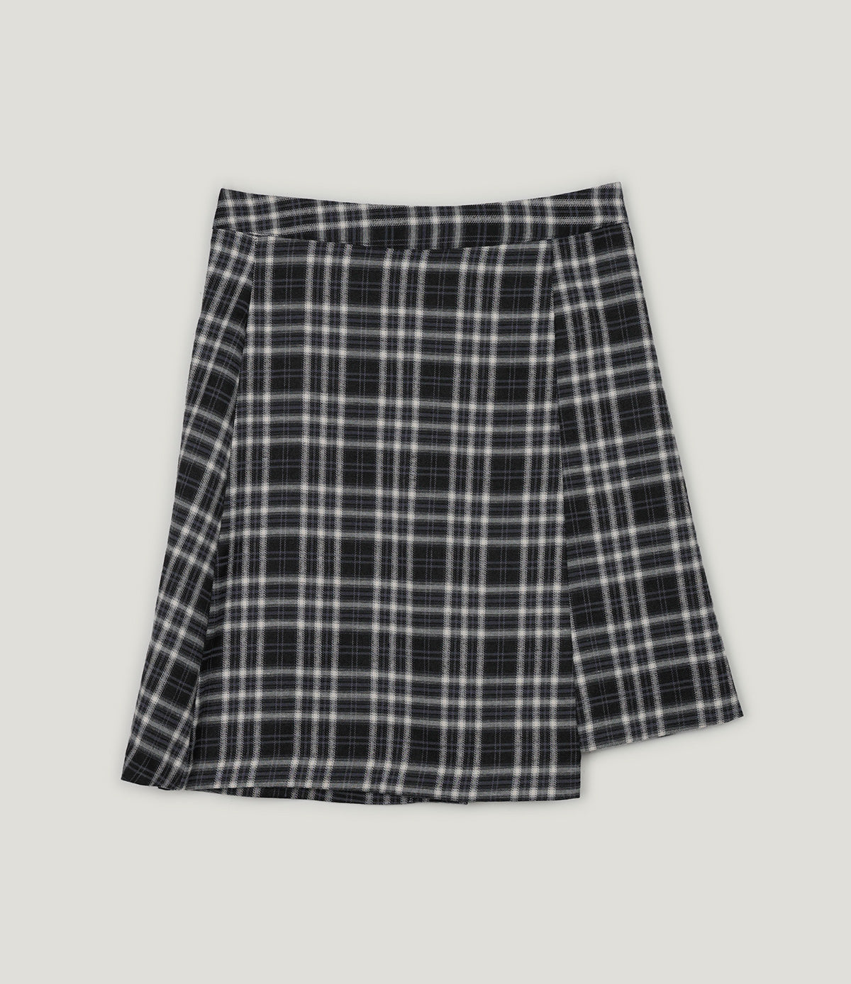 [TWEE] Noha Check Pleated Midi Wrap Skirt
