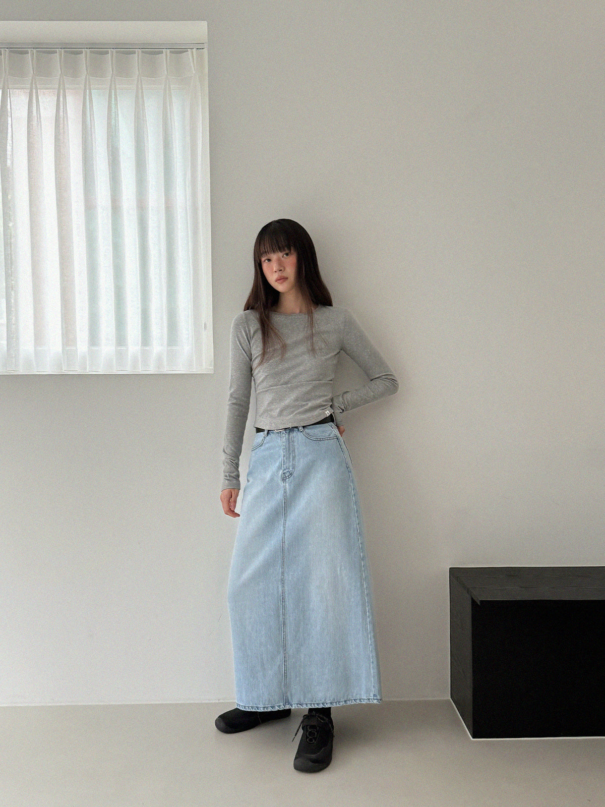 [TWEE ] Steel round-neck long-sleeve T-shirt