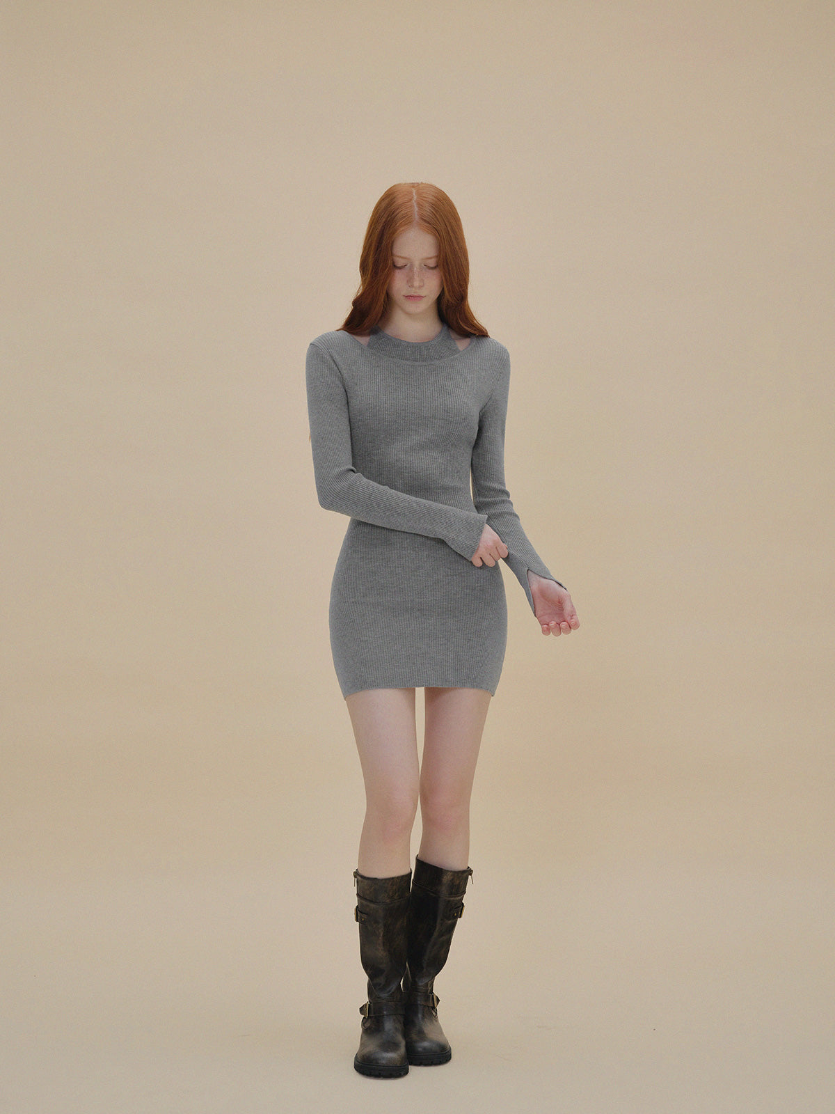 【TWEE】Dupe Layered Knit Dress
