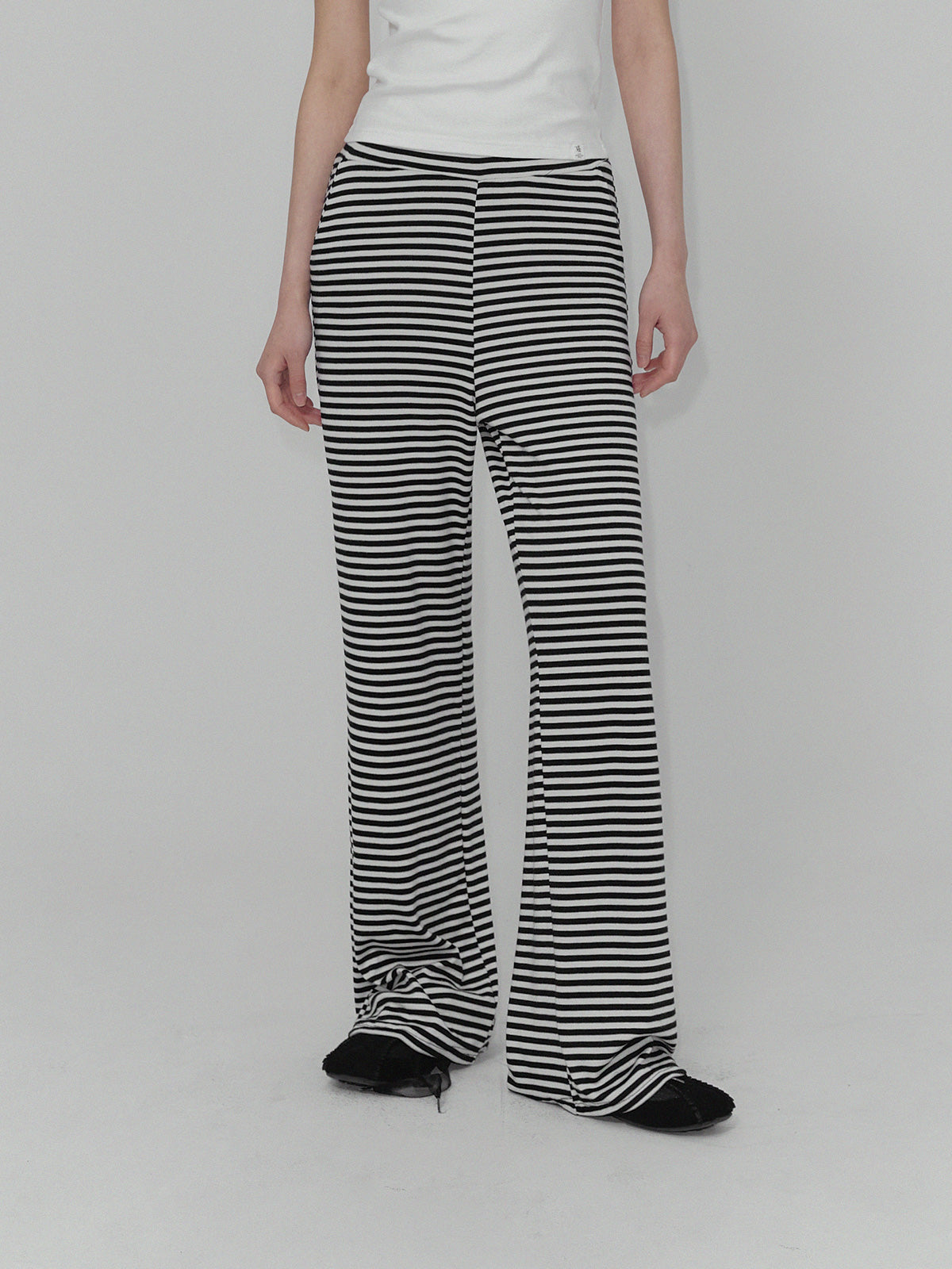 [TWEE] Dult Stripe Banded Bootcut Long Pants