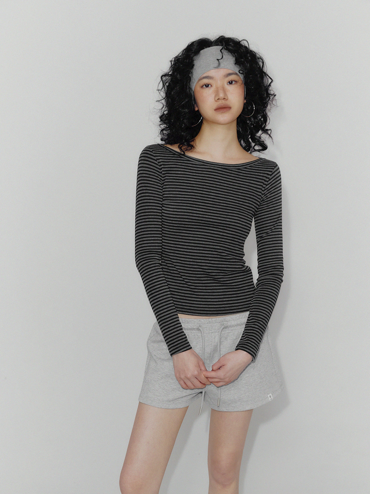 [TWEE] Boen Stripe Boatneck Long Sleeve T-shirt