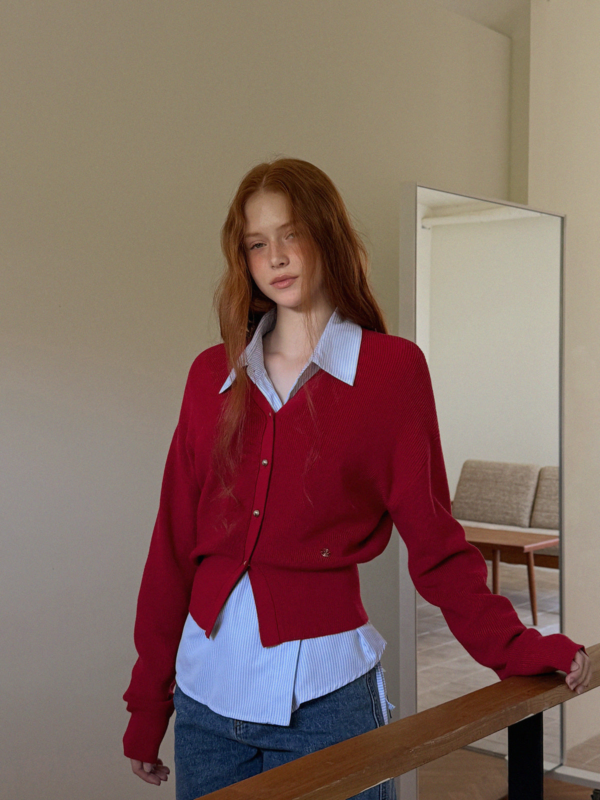 [TWEE] Pichu Puff V-Ausschnitt Cardigan