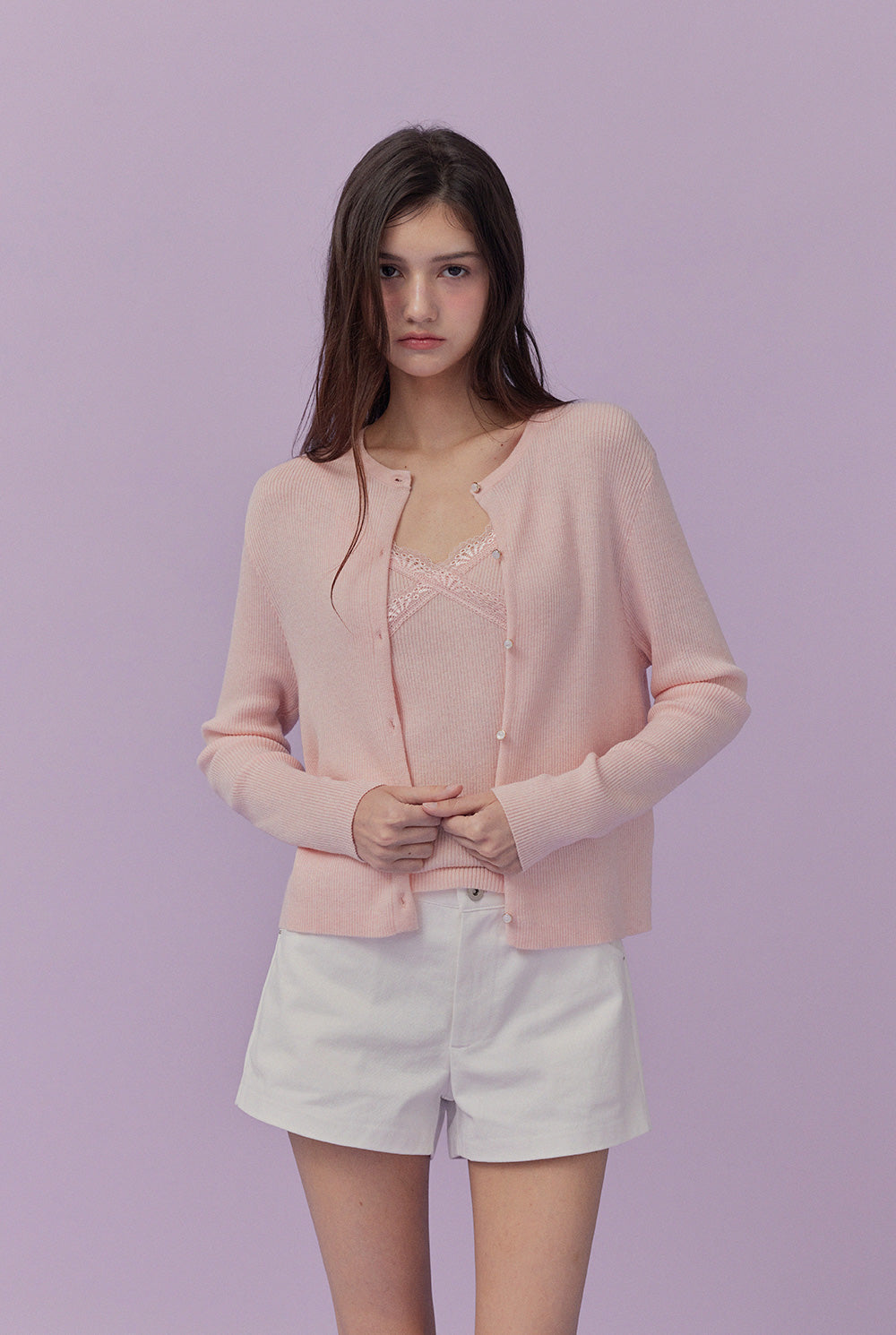 Eden Lace Camisole Cardigan Set