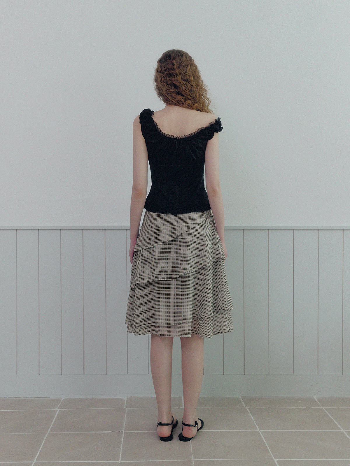 [TWEE] Untive Pattern Sleeveless Blouse