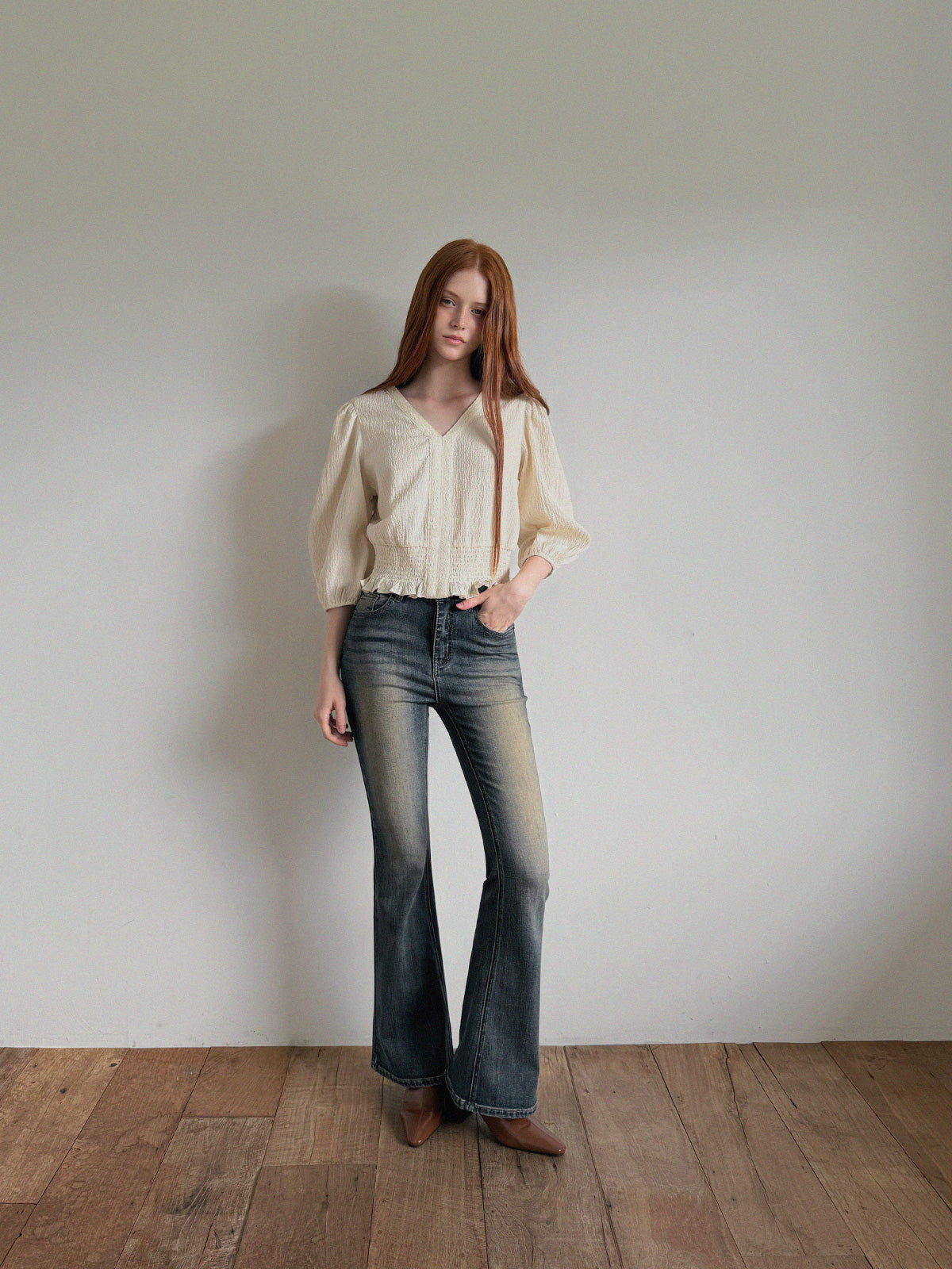 [TWEE] Berit Smocked Wrinkle Blouse