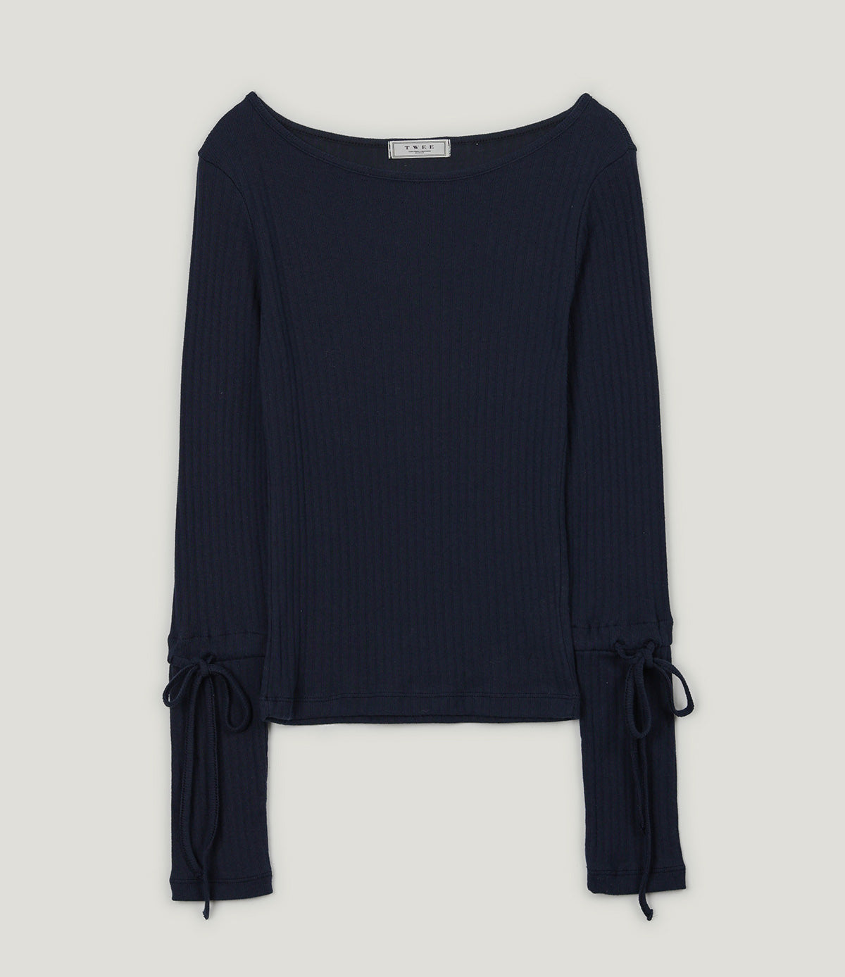 [TWEE] Tude Strap Boat Neck Long Sleeve Tee