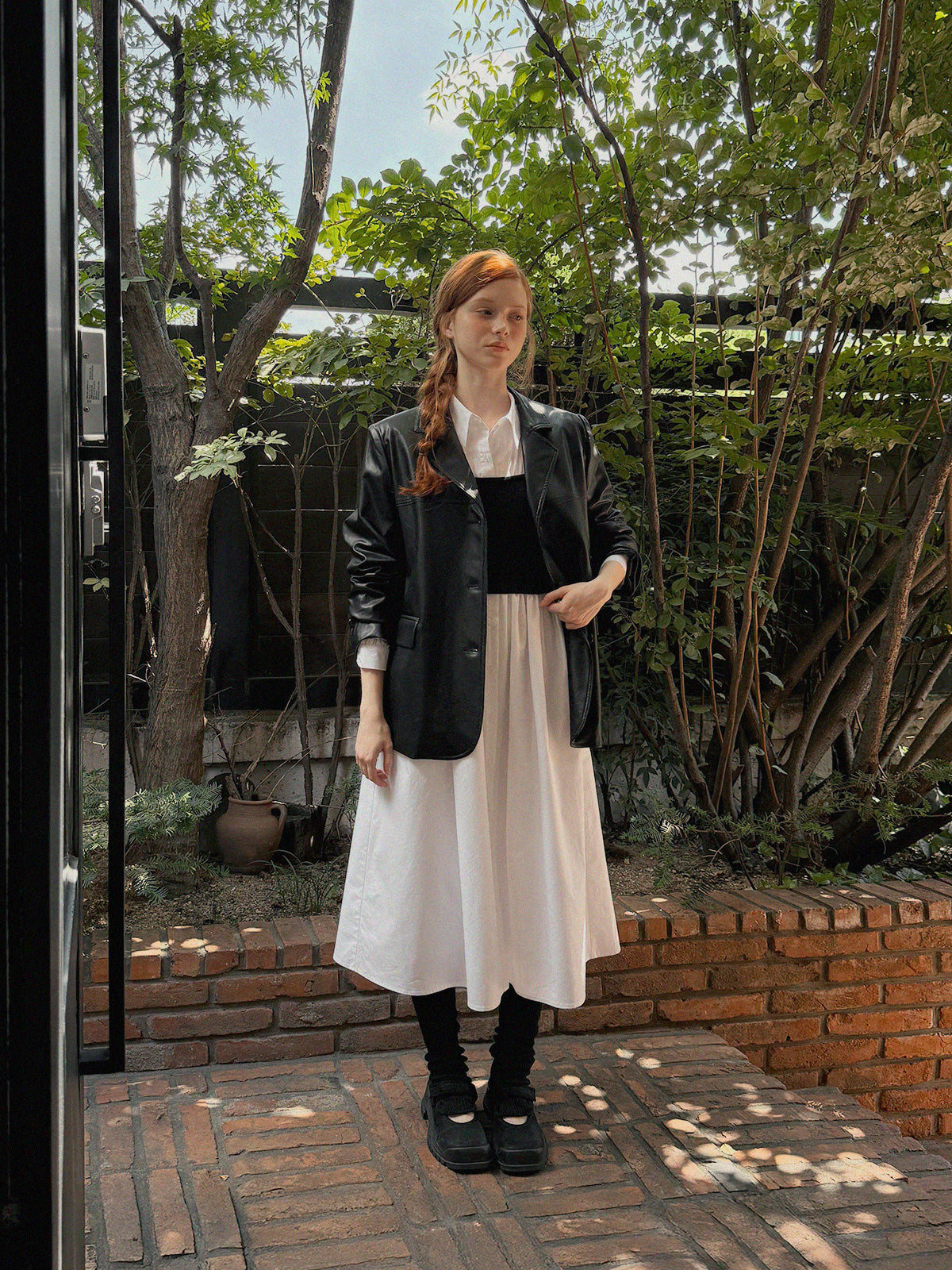 [TWEE] Bedis Scallop Shirt Long Dress