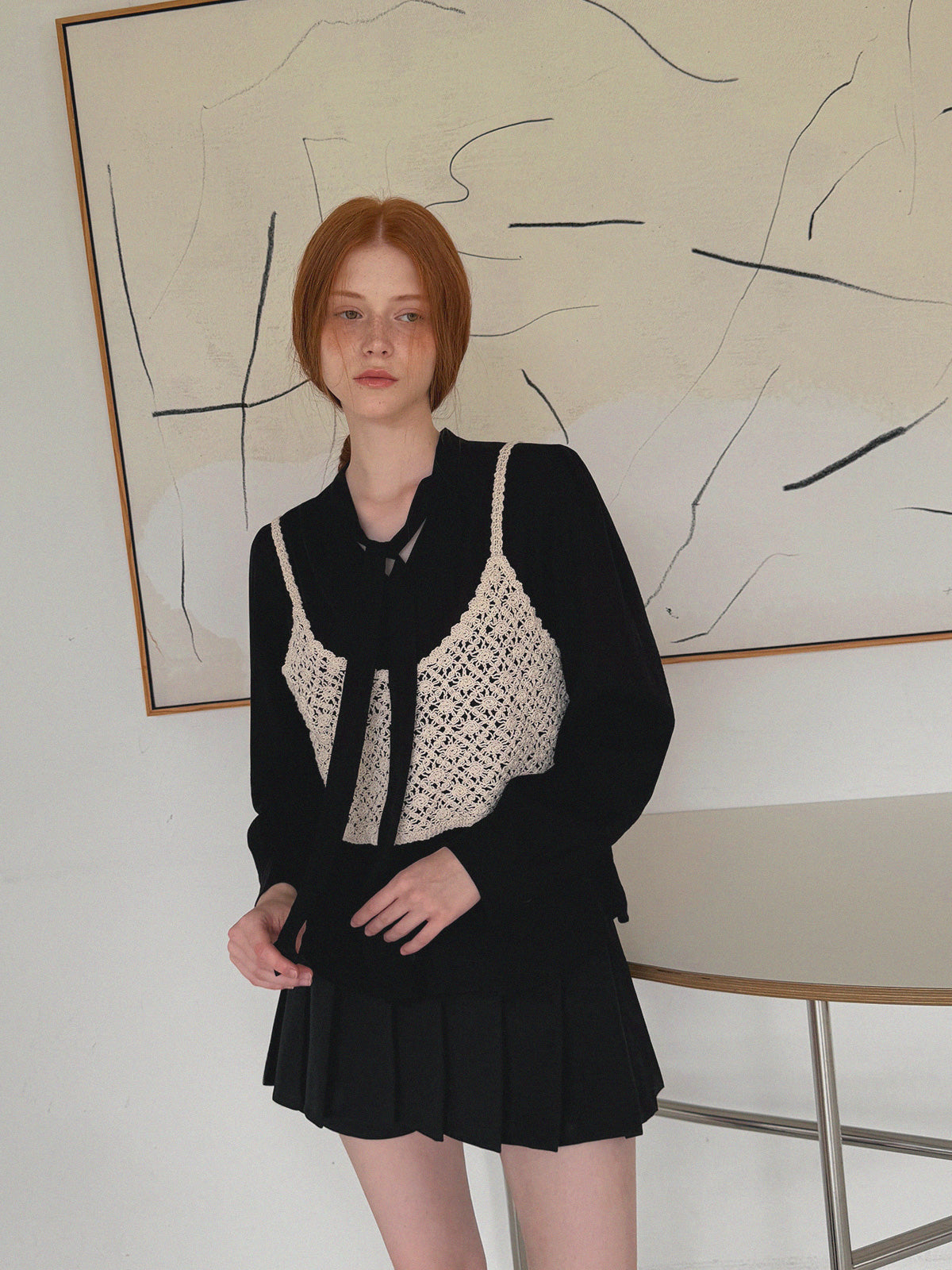 [TWEE] Neuden Tie Blouse