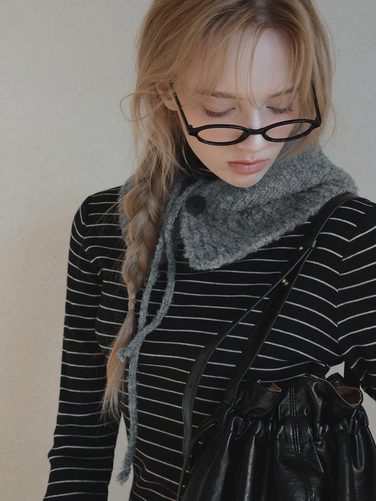 [TWEE] Ople Stripe Rollkragen-Stricktop