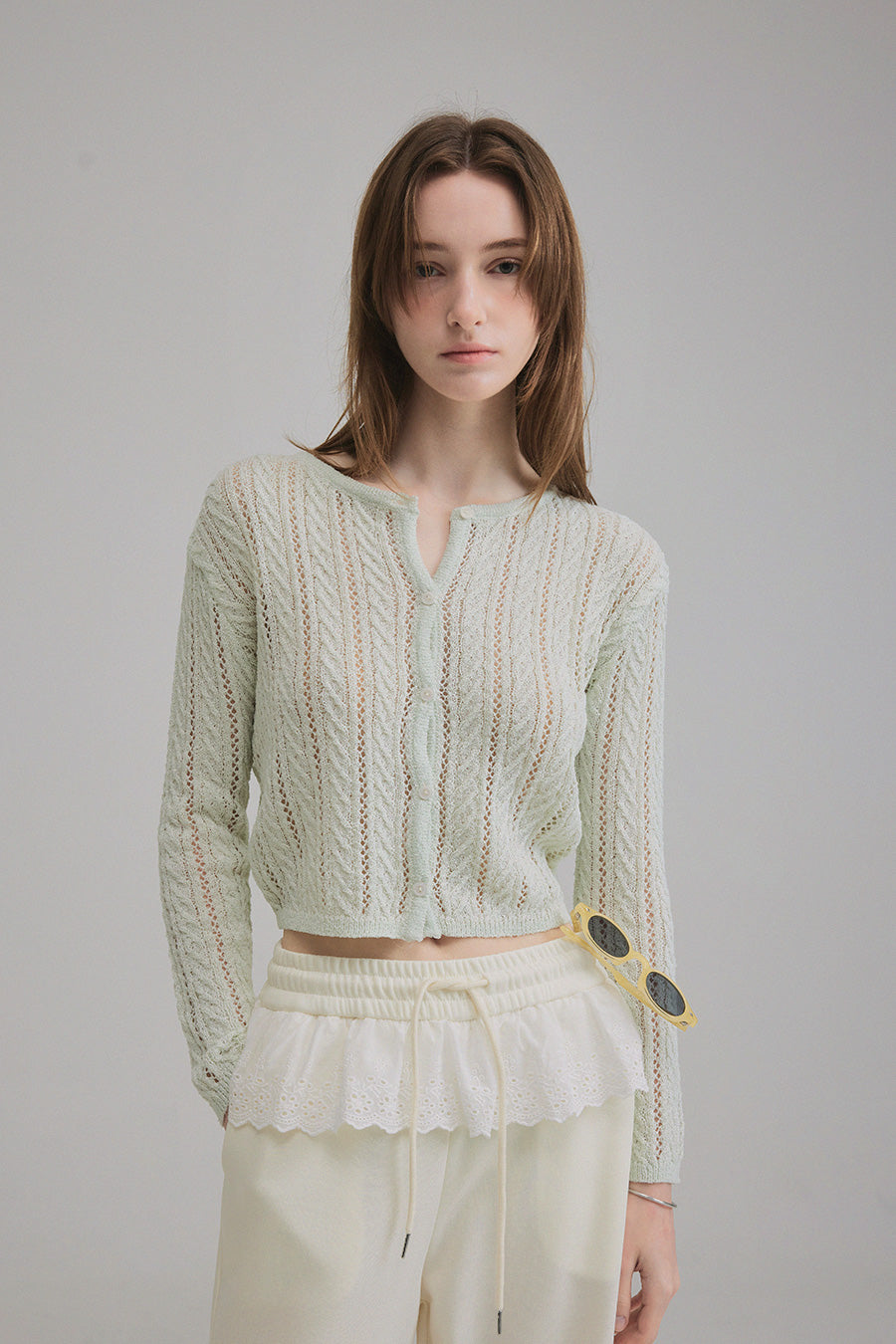 [TWEE] Verge Scassi See-Through Knit Cardigan
