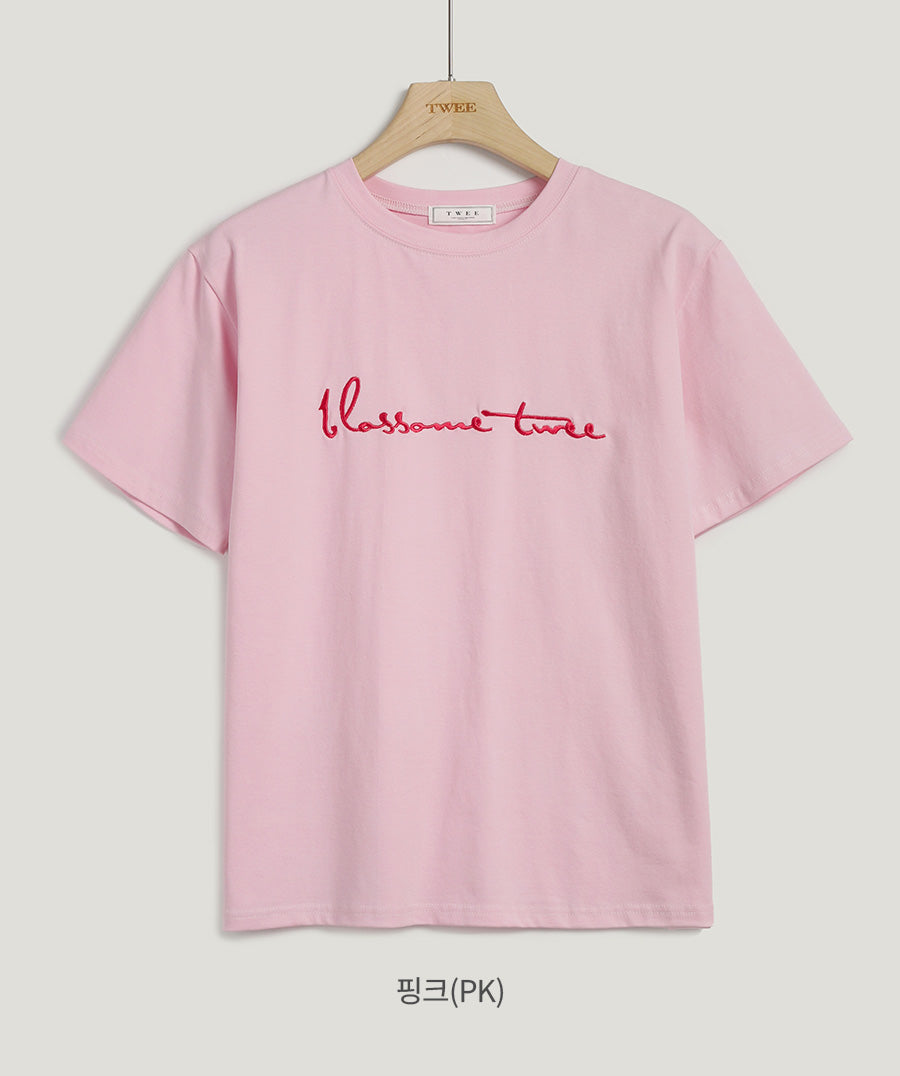 Poesy Big Lettering Embroidered T-Shirt