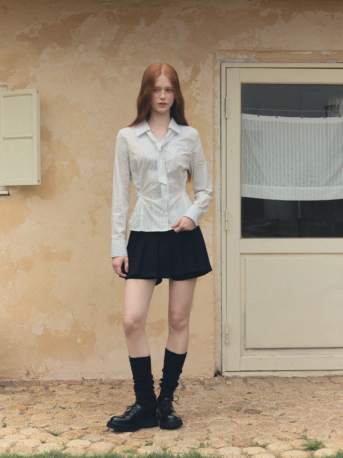 [TWEE] Varnish Tie Stripe Shirt