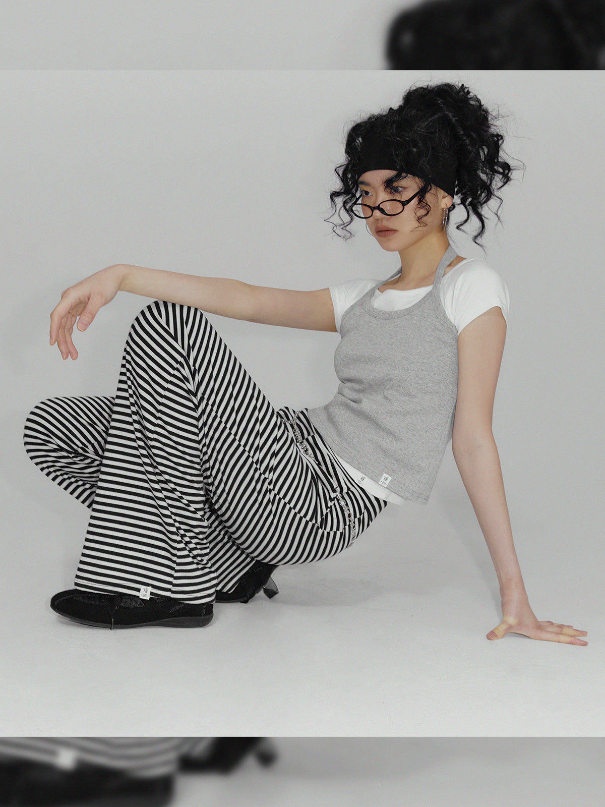[TWEE] Dult Stripe Banded Bootcut Long Pants