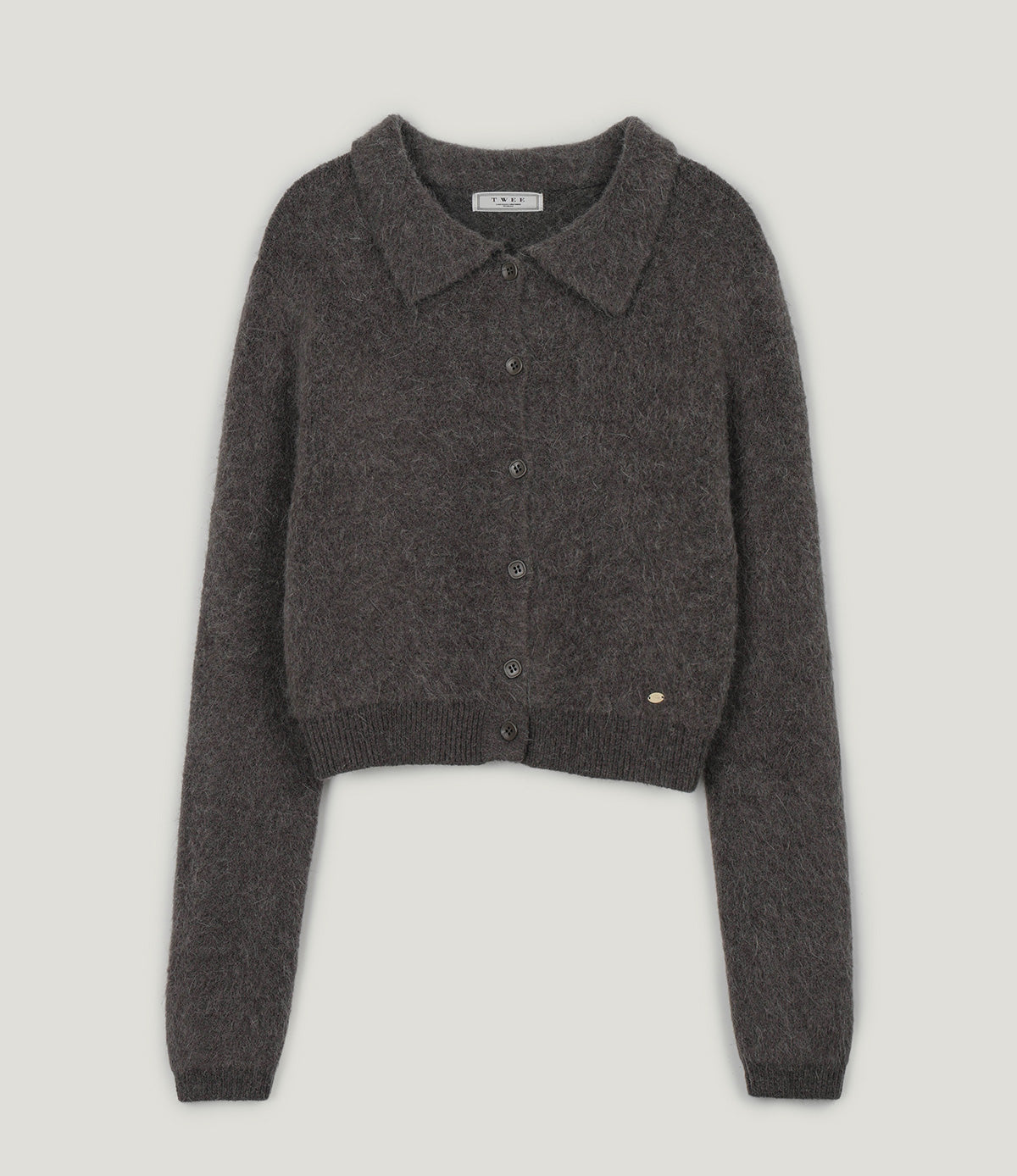[TWEE] Enz Collar Hair Knit Cardigan