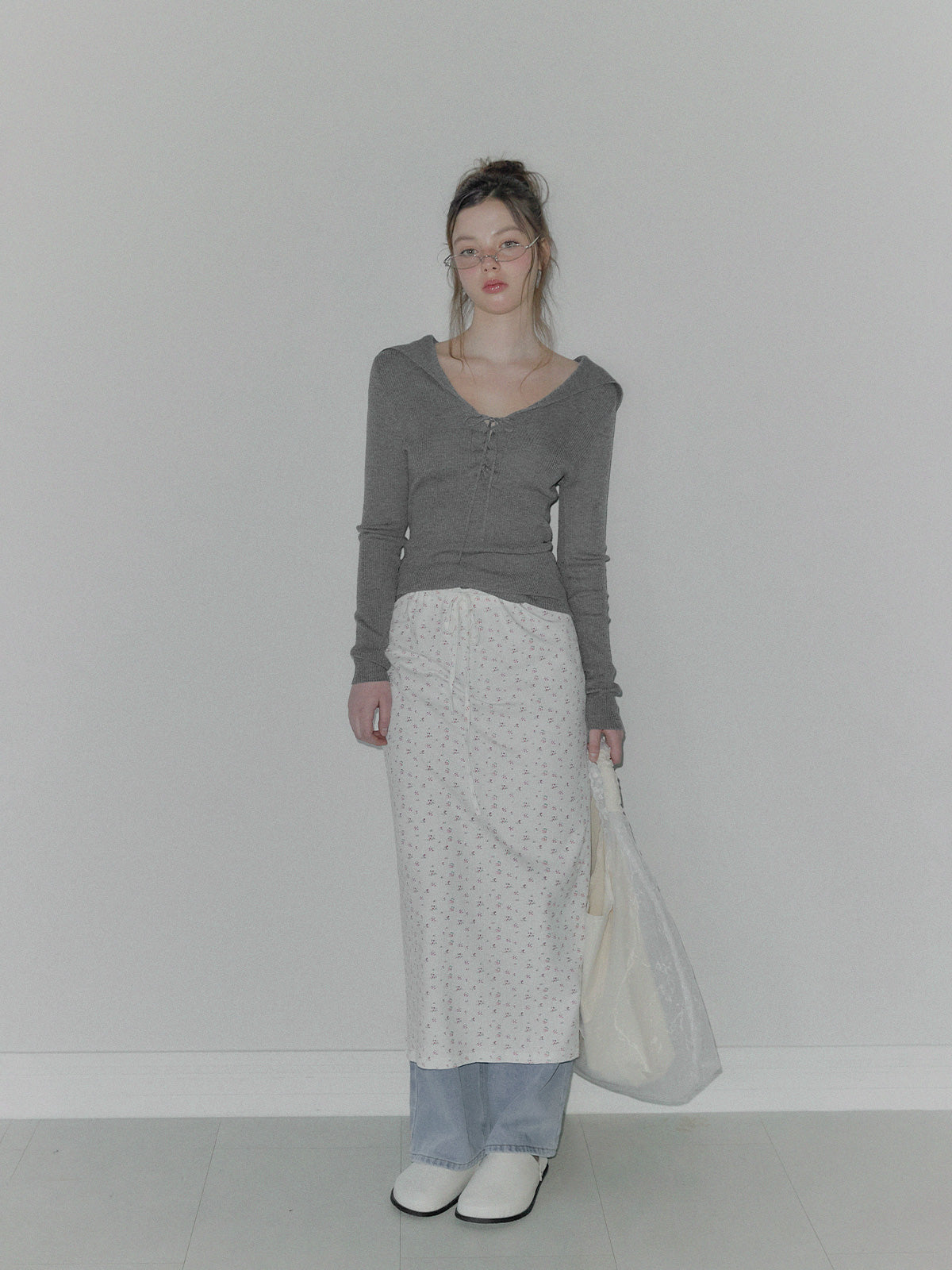 [TWEE] Ponti Sailor Collar Strap Long Sleeve Knit