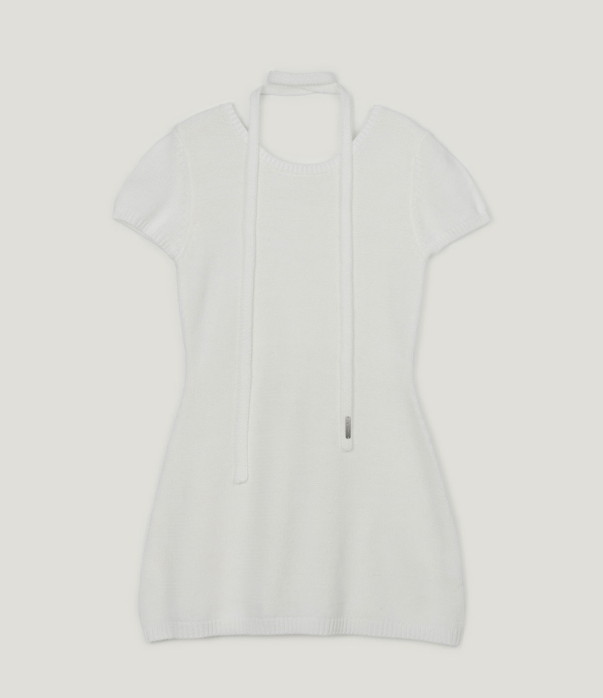 [TWEE] Eton Knit Short-Sleeve Mini Dress (Strap Set)