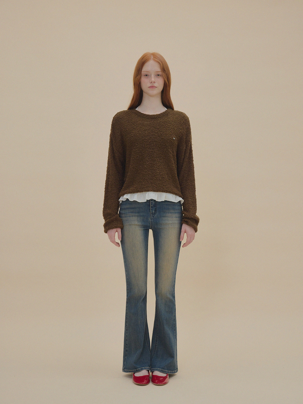 [TWEE] Orit Bouclé Long Sleeve Knit