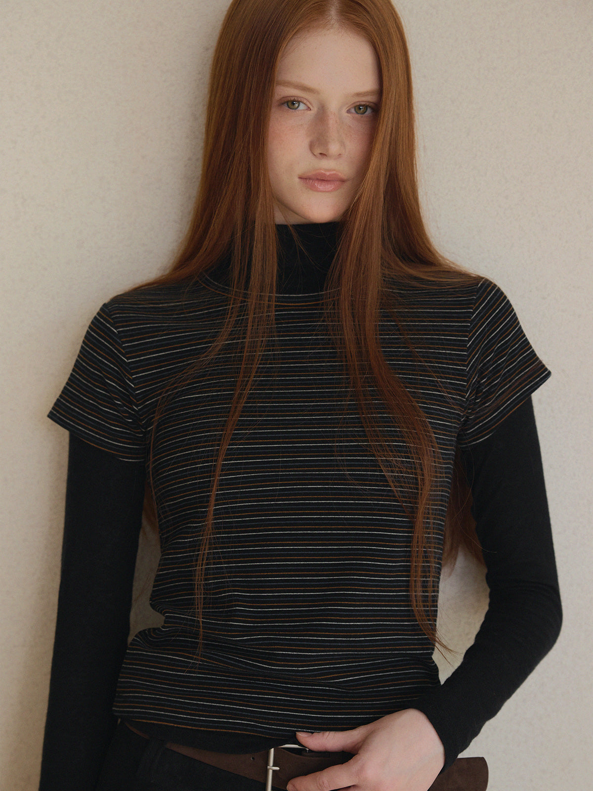 [TWEE] Dcole Stripe Peach Short Sleeve Tee